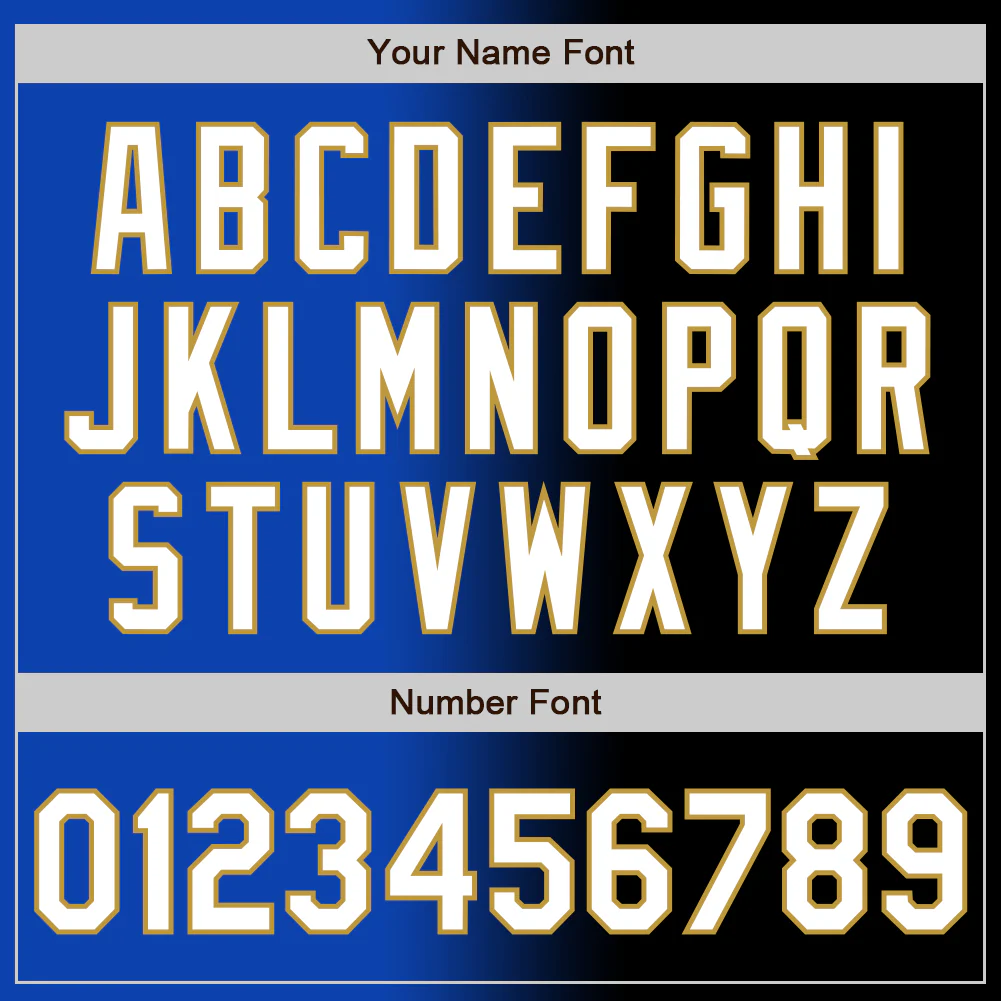 Custom Black White Thunder Blue-Old Gold Authentic Gradient Fashion Baseball Jersey - Image 5