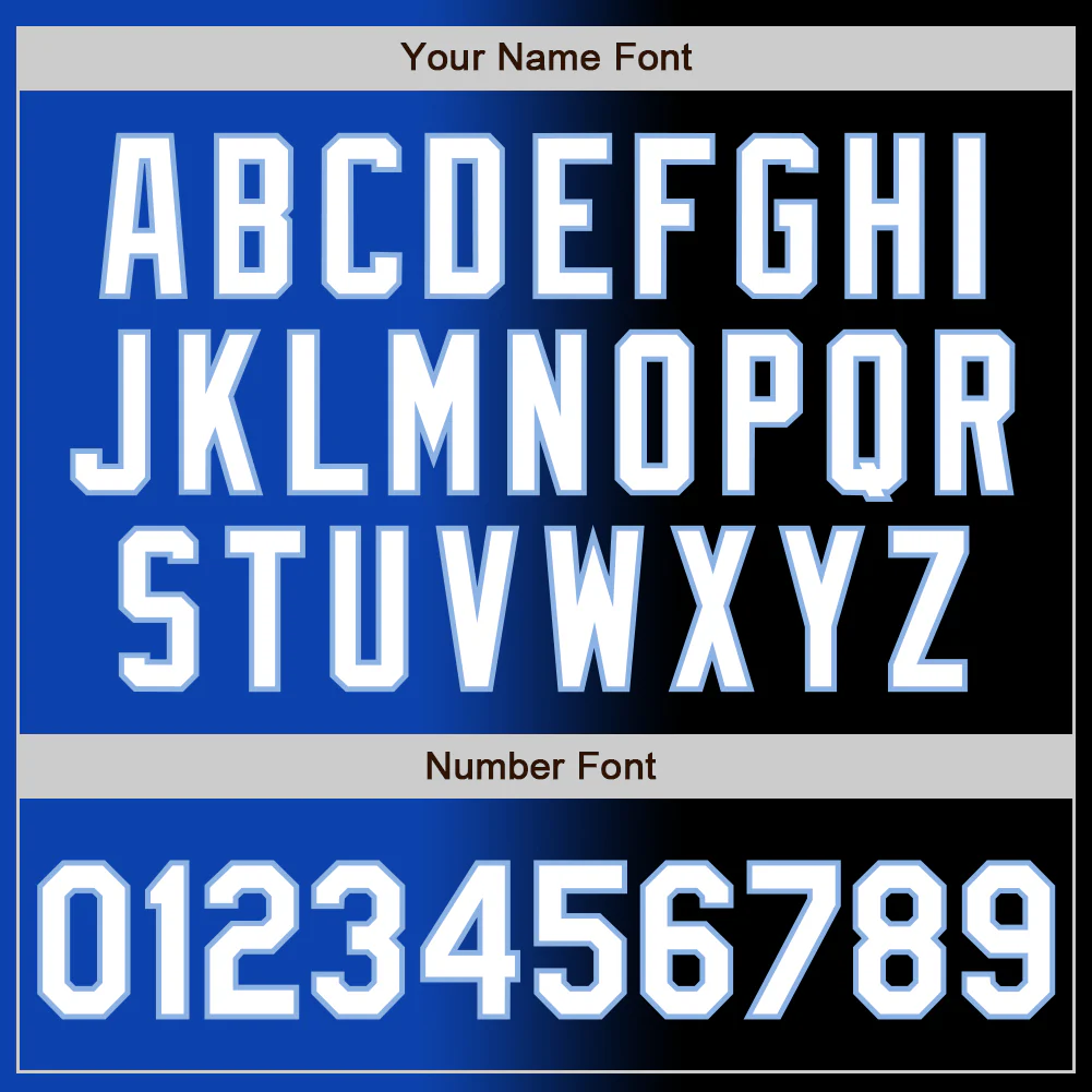 Custom Black White Thunder Blue-Light Blue Authentic Gradient Fashion Baseball Jersey - Image 5