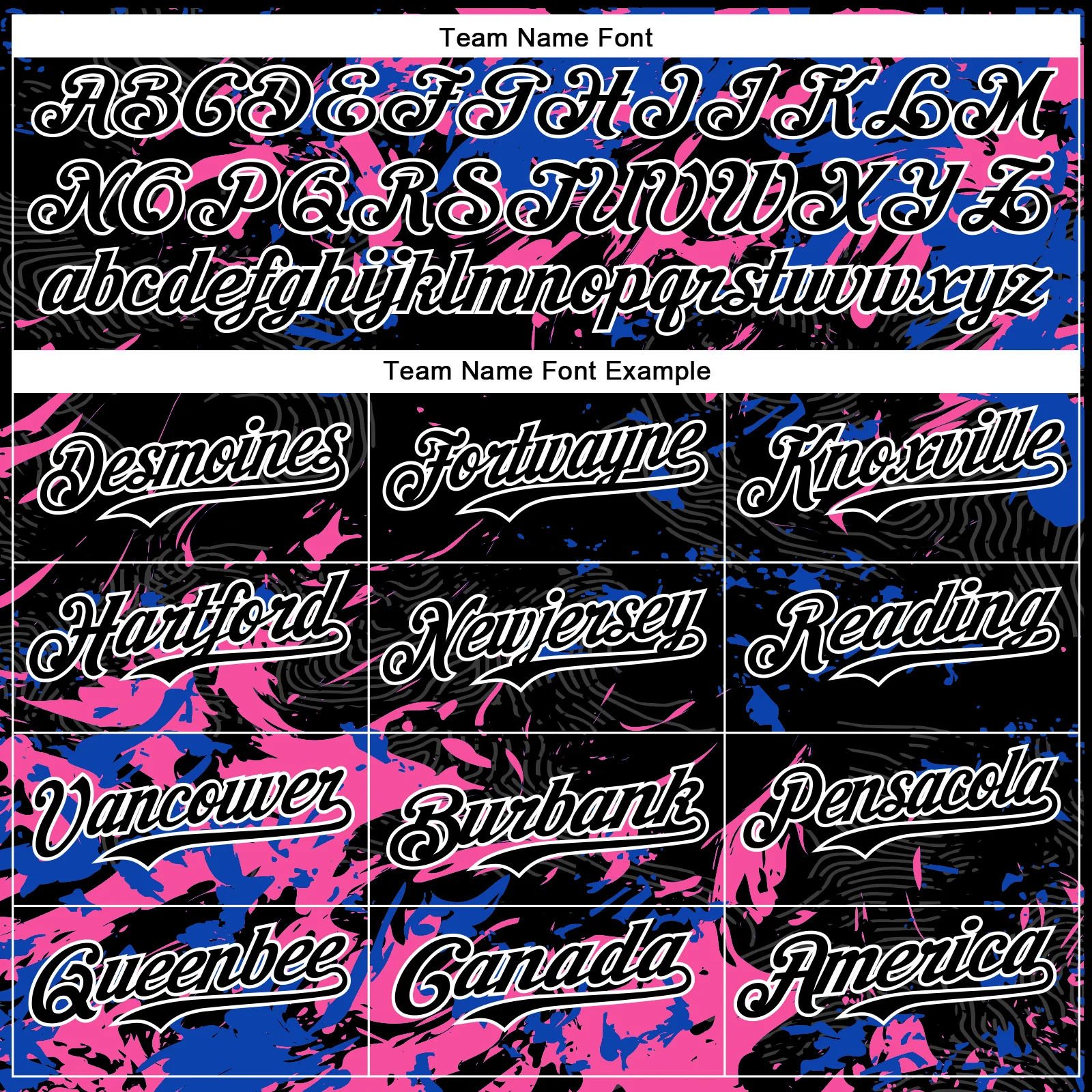Custom Black Thunder Blue Pink-White Splash Bomber Full-Snap Varsity Letterman Hoodie Jacket - Image 5