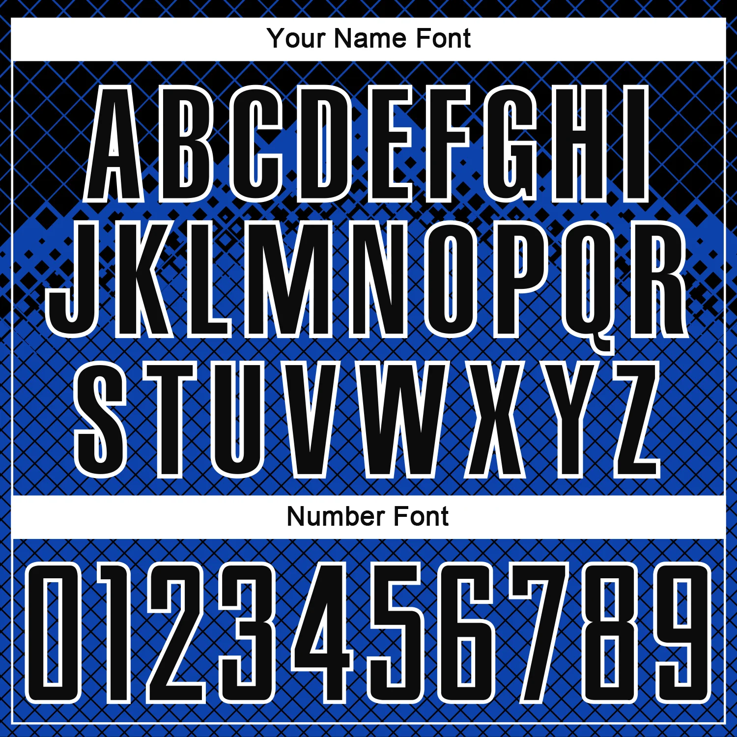 Custom Black Thunder Blue-White Gradient Diamond Grid Sports Sublimation Soccer Uniform Jersey - Image 6