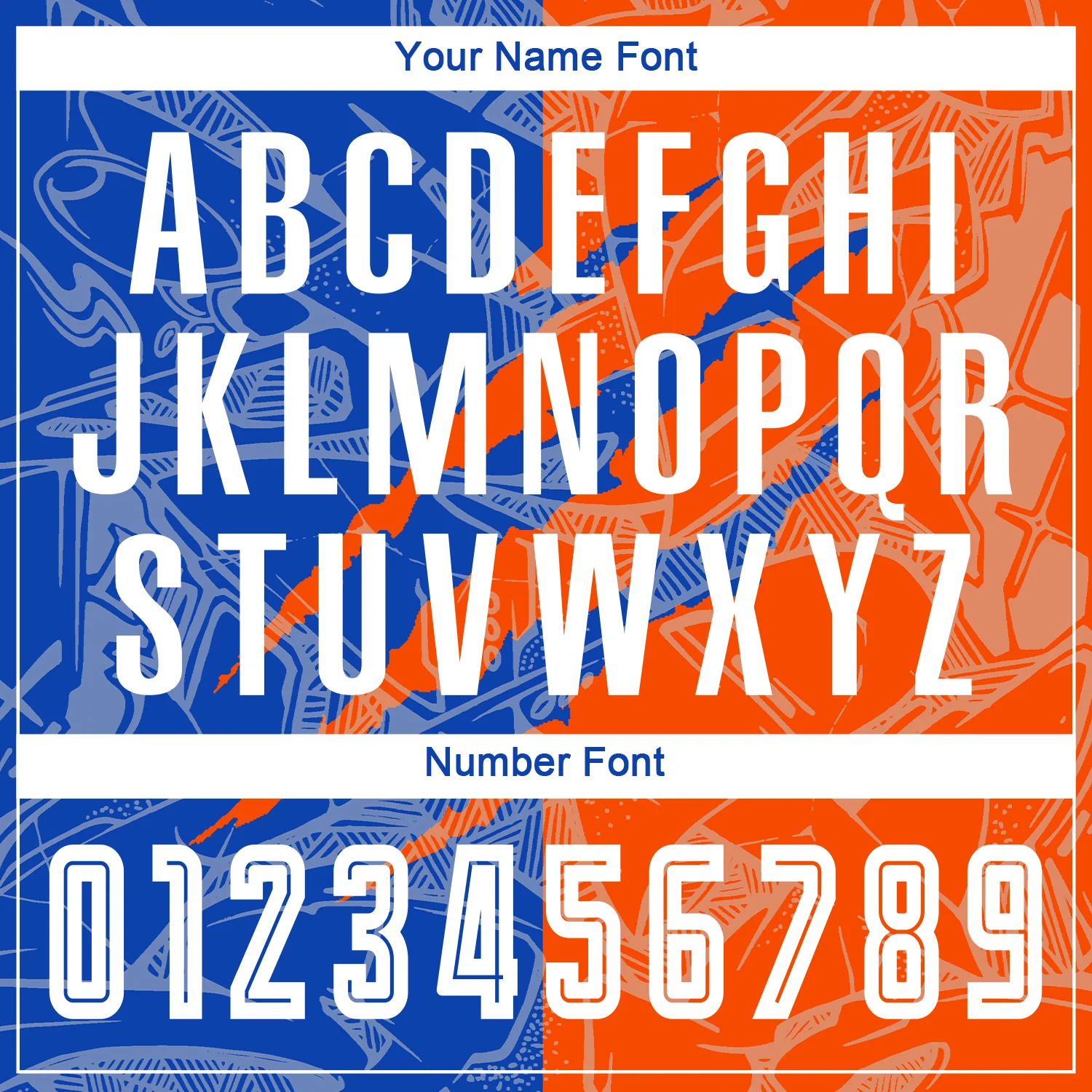 Custom Graffiti Pattern Thunder Blue-Orange Scratch Sublimation Soccer Uniform Jersey - Image 6