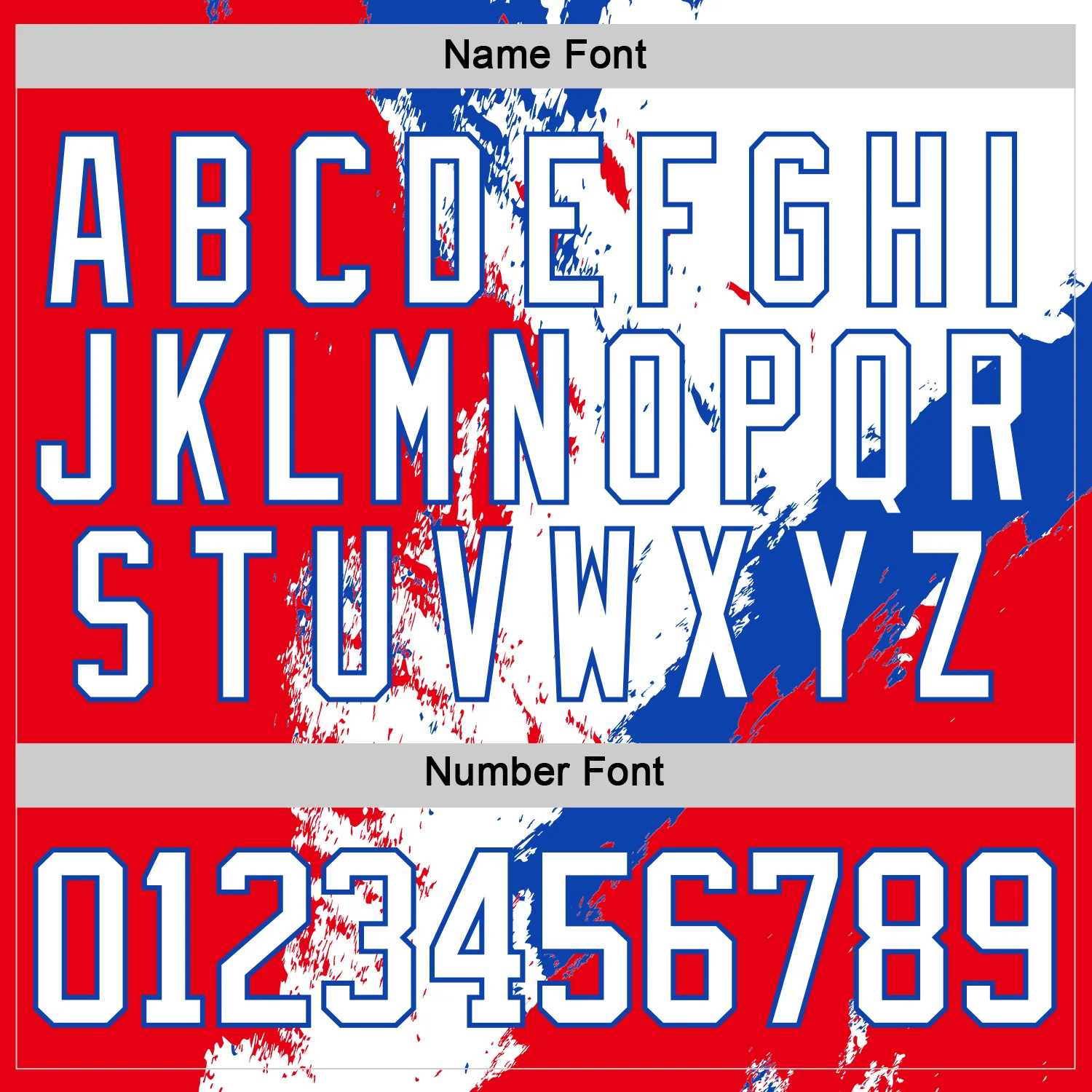 Custom White Thunder Blue-Red Abstract Splatter Paint Hockey Lace Neck Jersey - Image 7