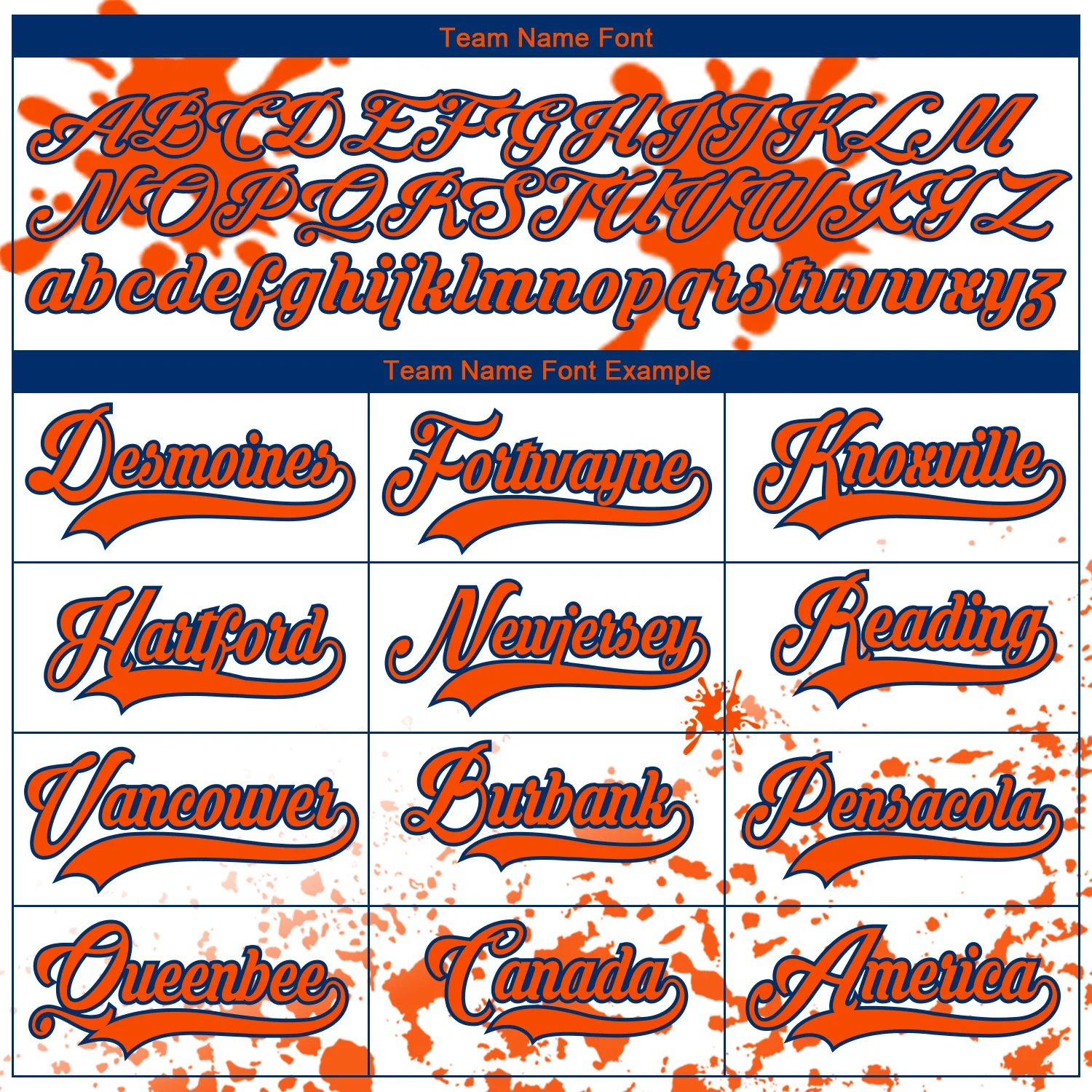 Custom Camo Orange US Navy Blue-White Splash Hockey Lace Neck Jersey - Image 4