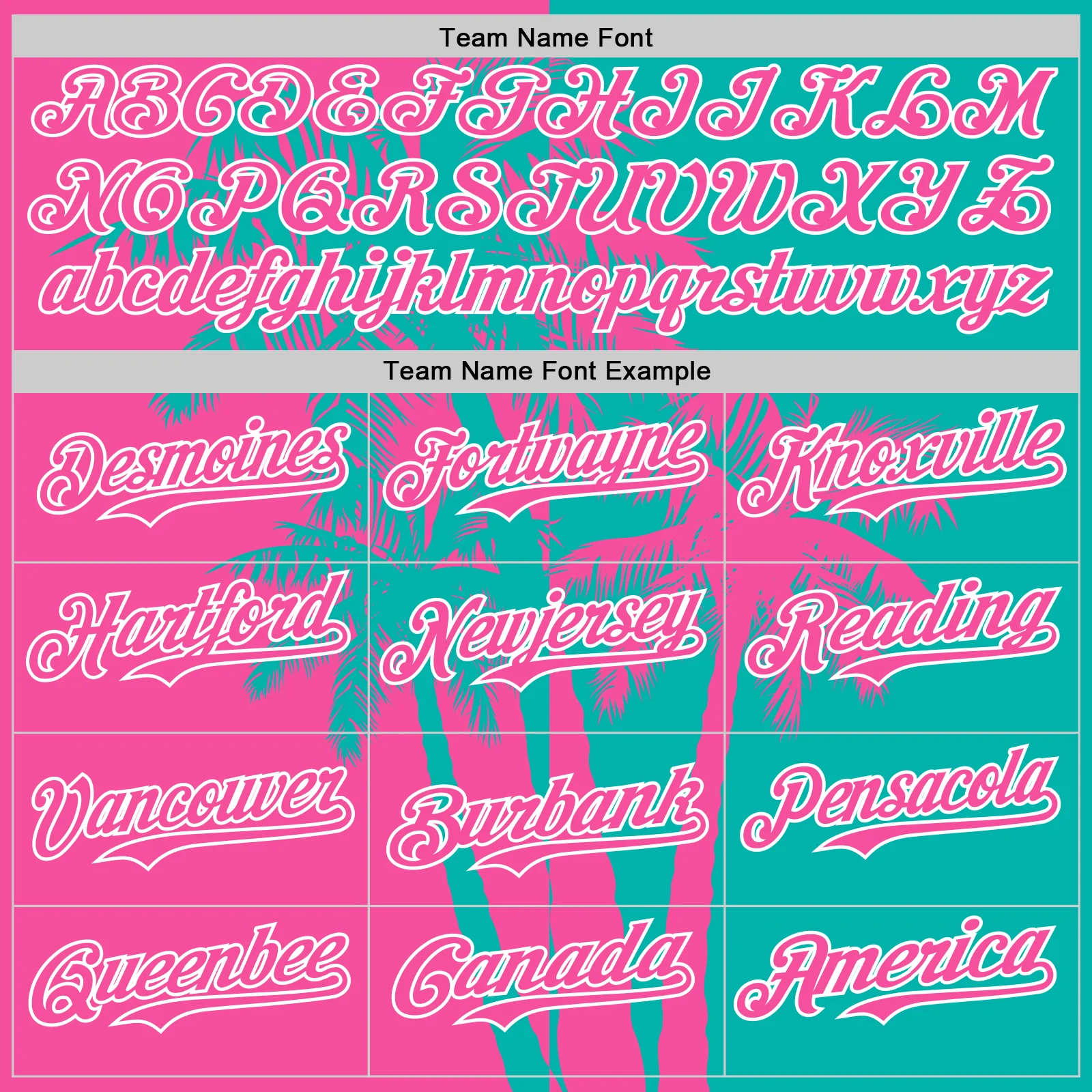 Custom Aqua Pink-White Hawaii Palm Trees Tropical Coconut Authentic Baseball Jersey - Image 4