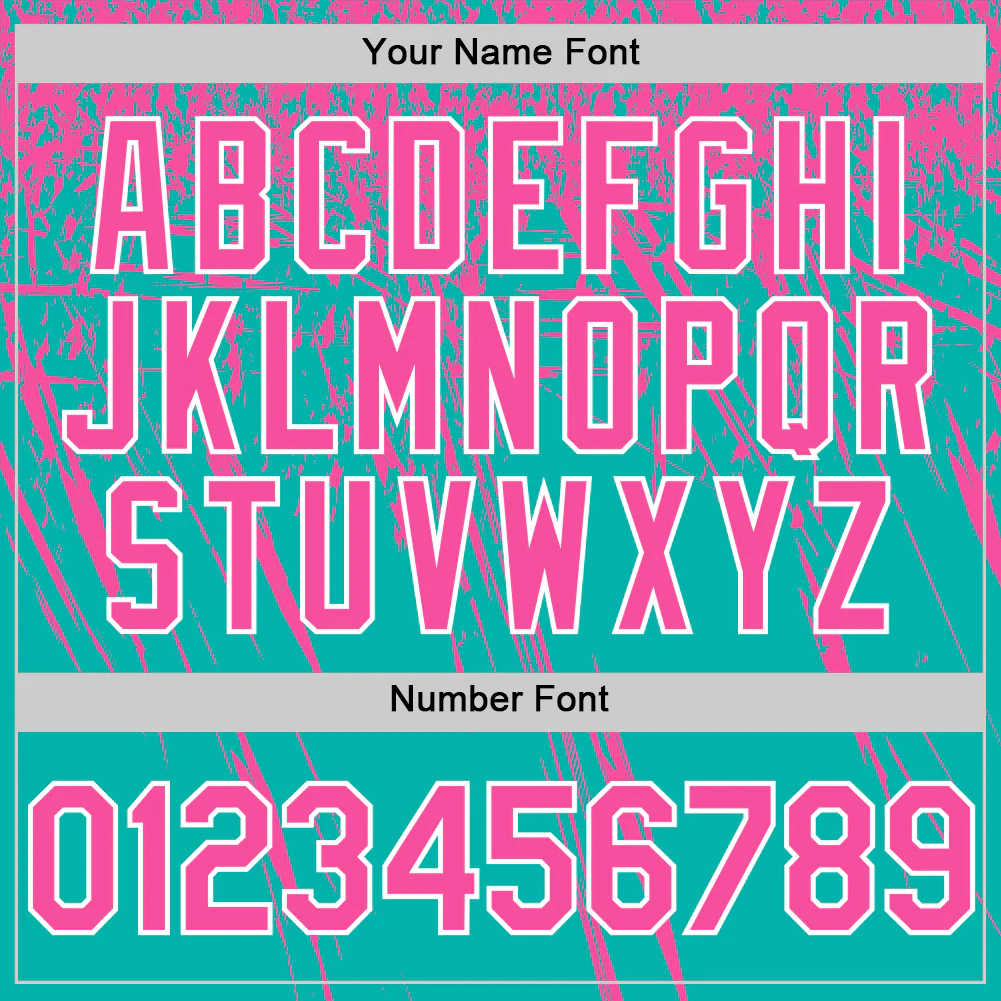 Custom Aqua Pink-White Distressed Scratch Brush Stroke Authentic Baseball Jersey - Image 5