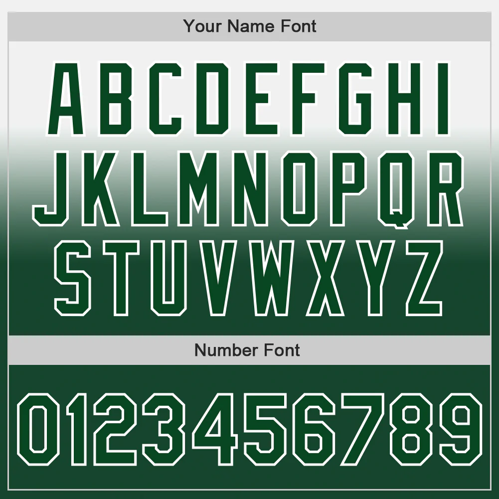 Custom White Green Authentic Fade Fashion Baseball Jersey - Image 5