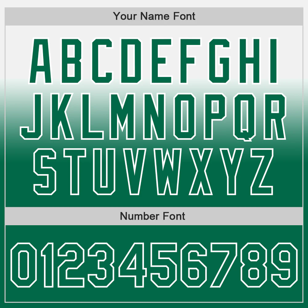 Custom White Kelly Green Authentic Fade Fashion Baseball Jersey - Image 5