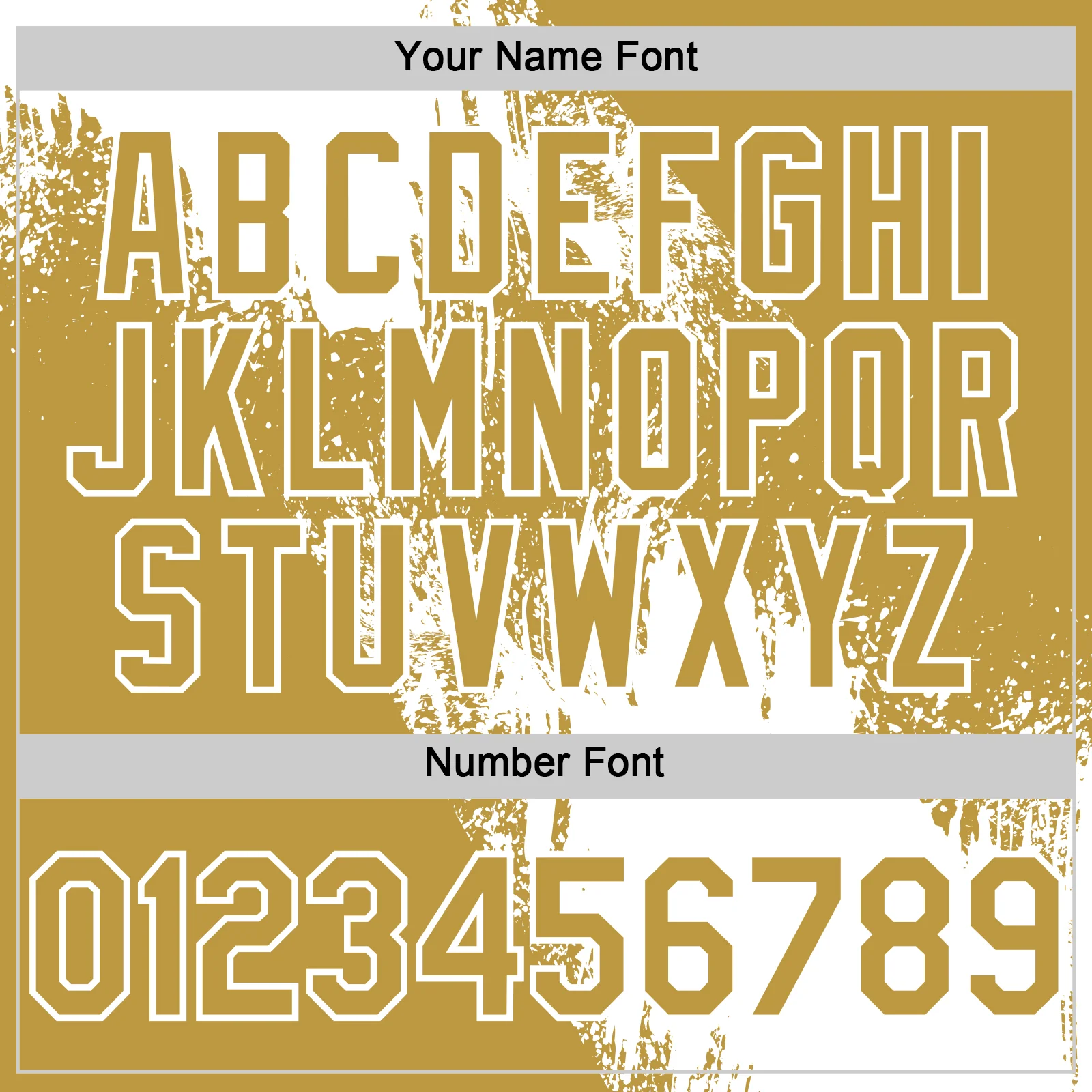 Custom White Old Gold 3D Pattern Design Abstract Brush Stroke Authentic Baseball Jersey - Image 5