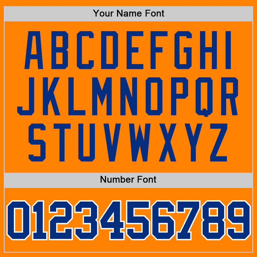 Custom Bay Orange Royal-White Authentic Basketball Jersey - Image 4