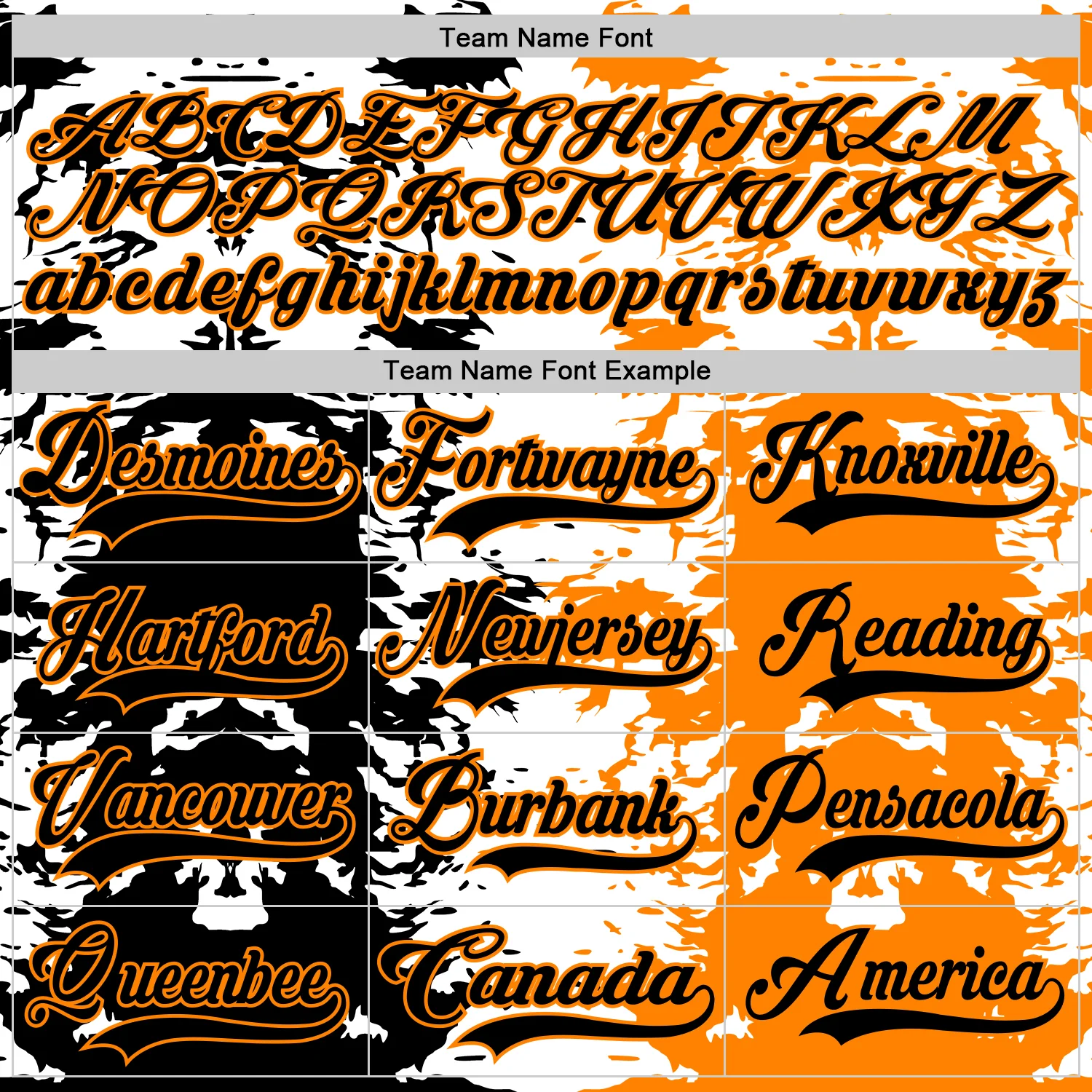 Custom Bay Orange Black-White Abstract Splatter Paint Hockey Lace Neck Jersey - Image 6