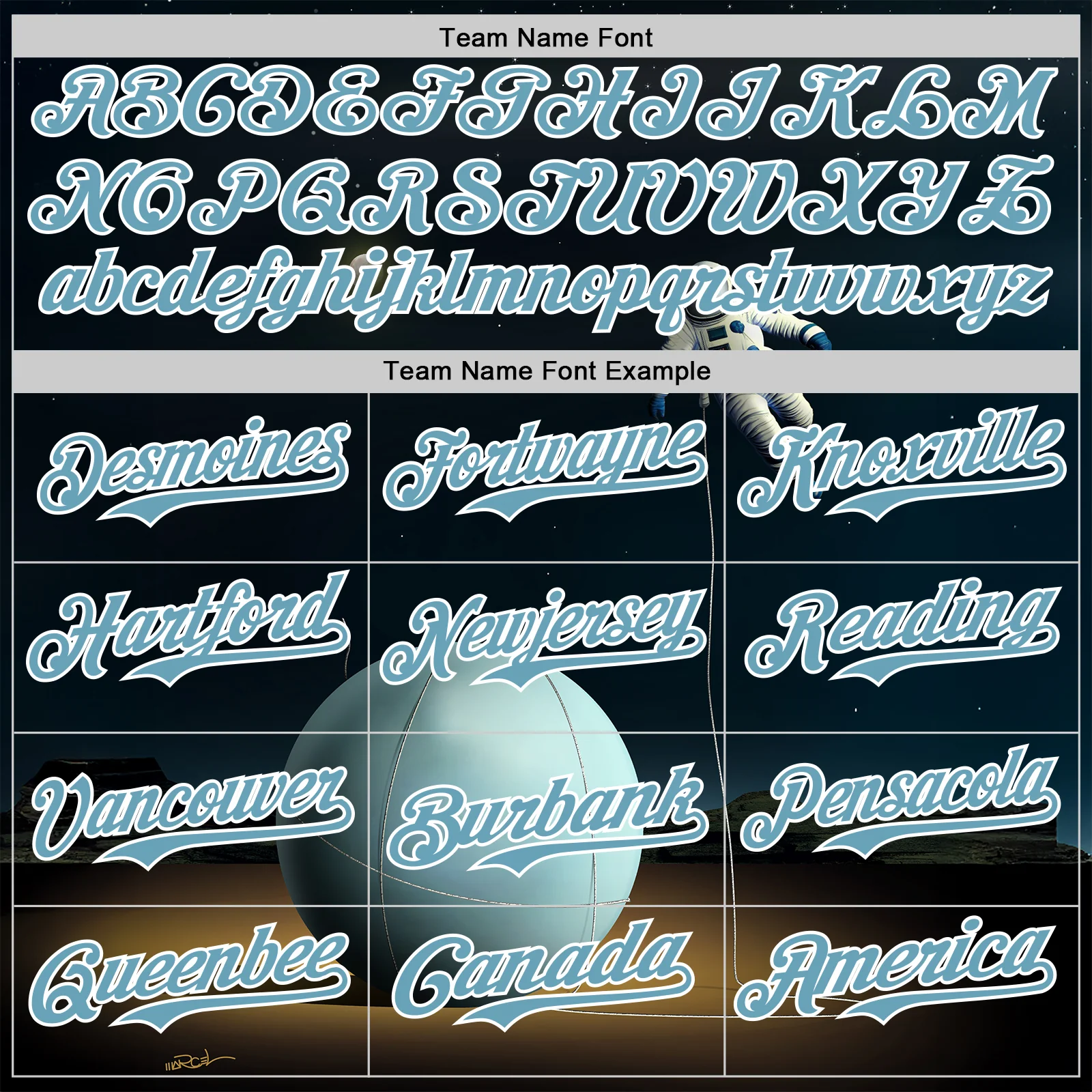 Custom Black Shadow Blue-White 3D Marcel Caram The Astronaut Authentic Baseball Jersey - Image 4