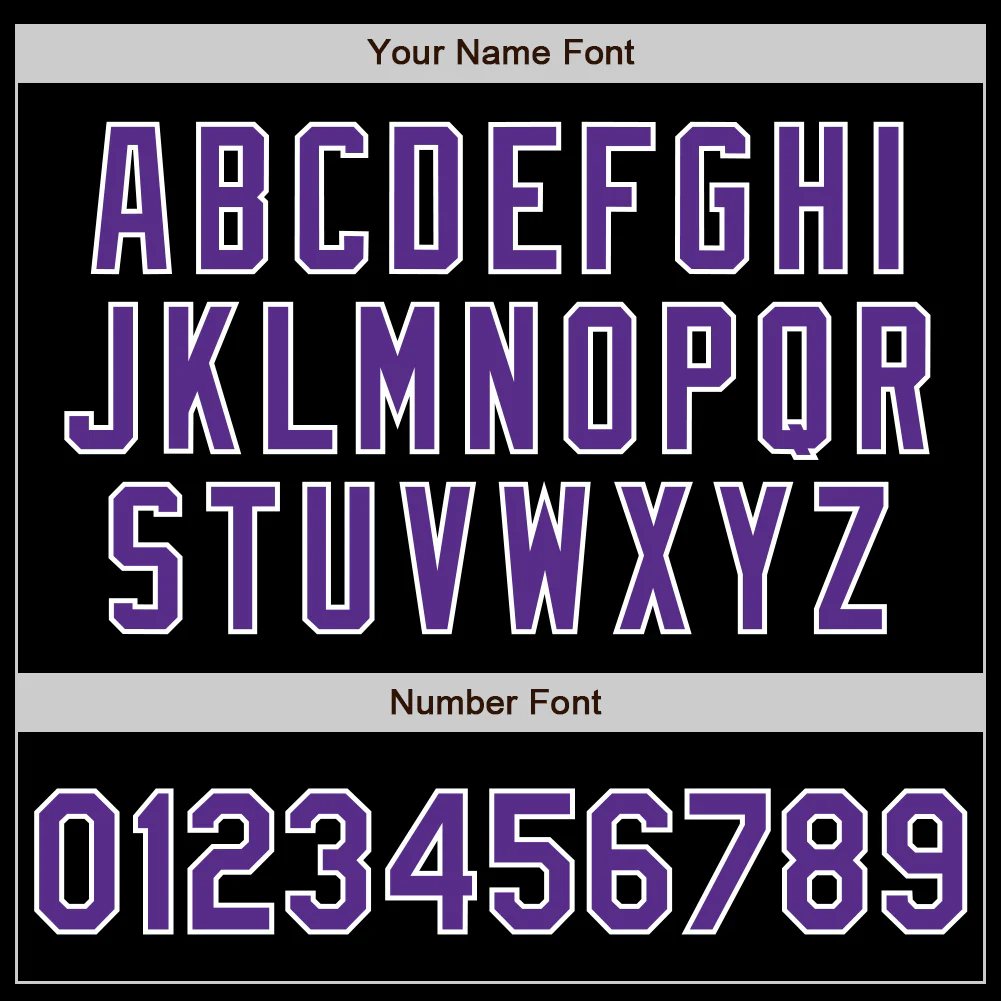 Custom Black Purple-White Authentic Baseball Jersey - Image 4