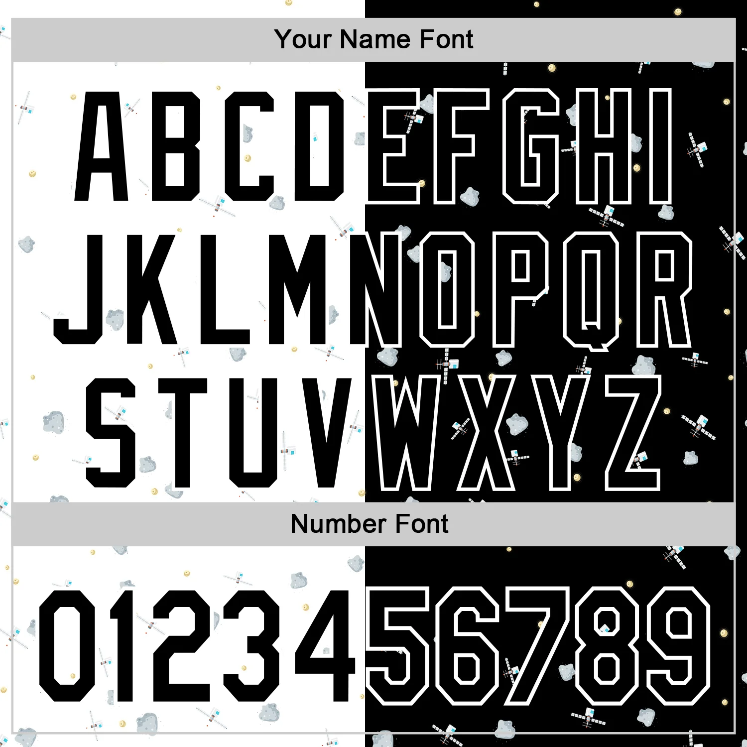 Custom Black White 3D Pattern Design Space Satellite Authentic Baseball Jersey - Image 5