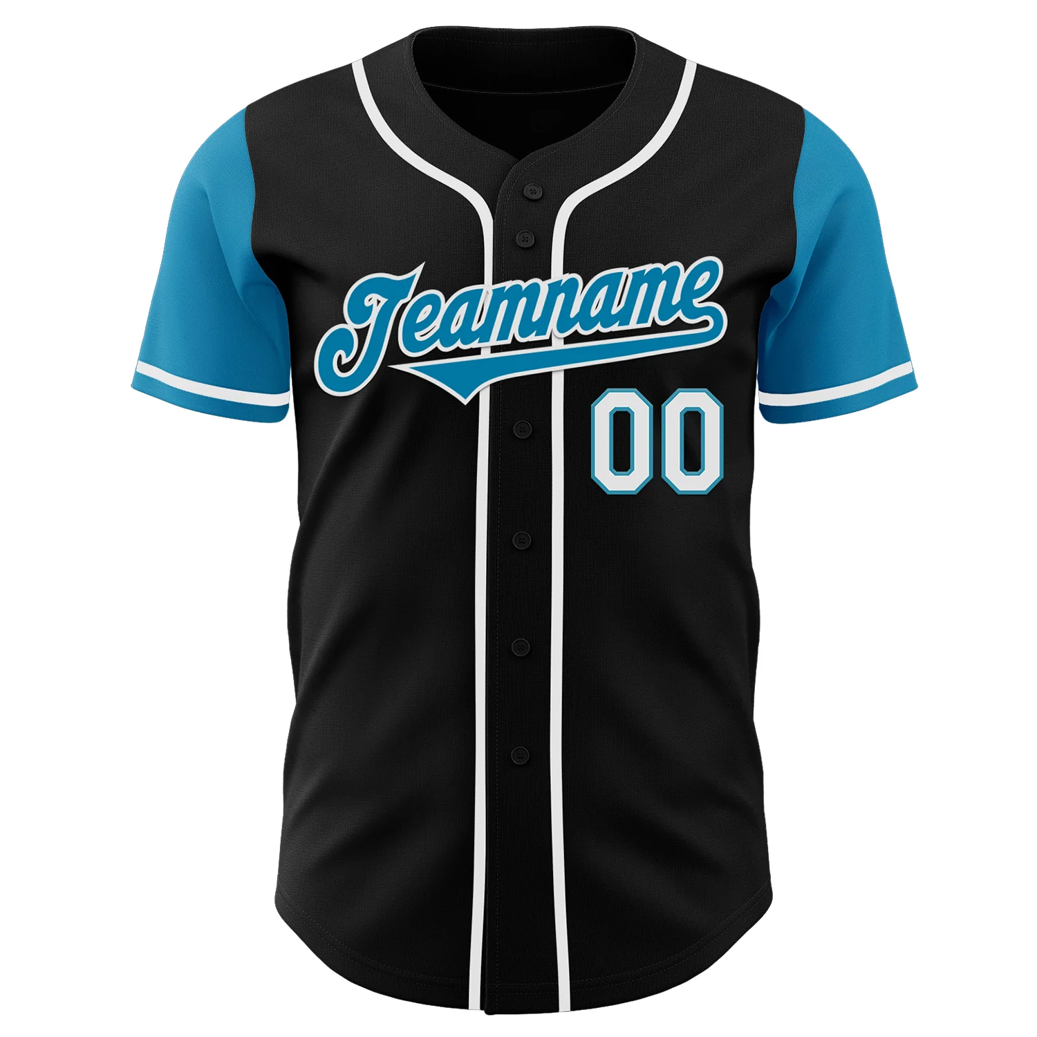 Custom Black Panther Blue-White Authentic Two Tone Baseball Jersey - Image 2