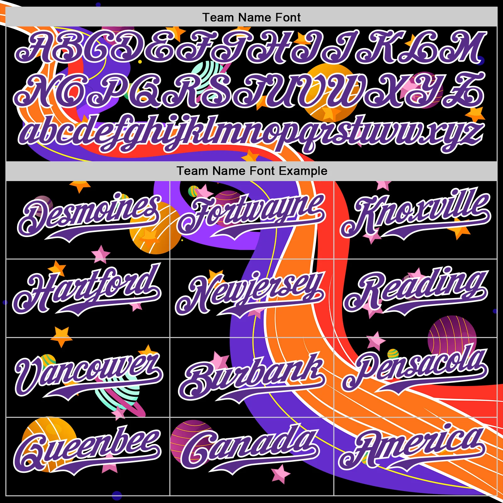 Custom Black Purple-White 3D Pattern Design Space Galaxy Star Authentic Baseball Jersey - Image 4