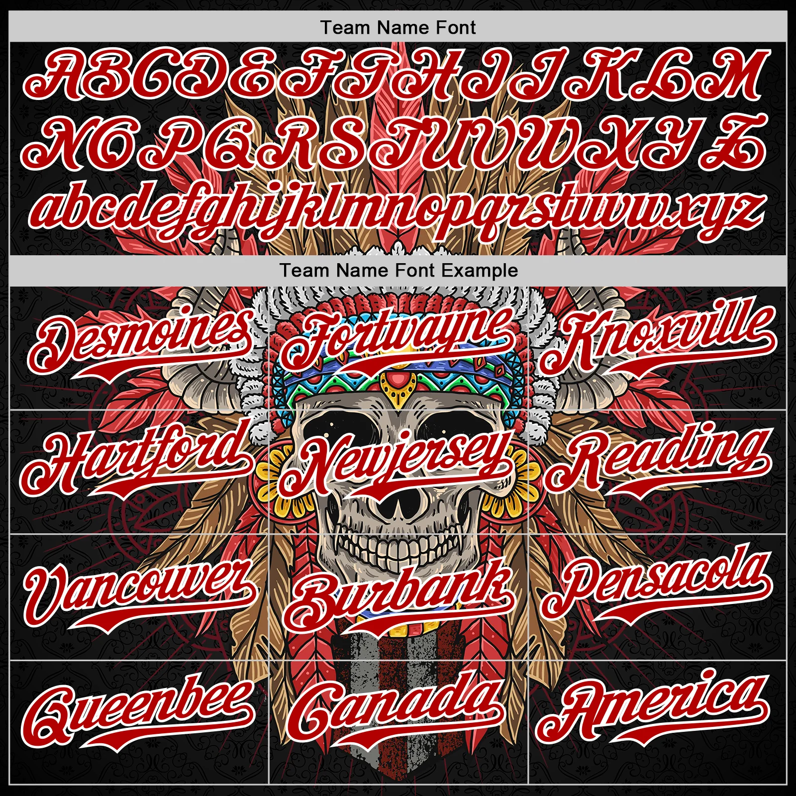 Custom Black Red-White 3D Apache Skull Authentic Baseball Jersey - Image 4