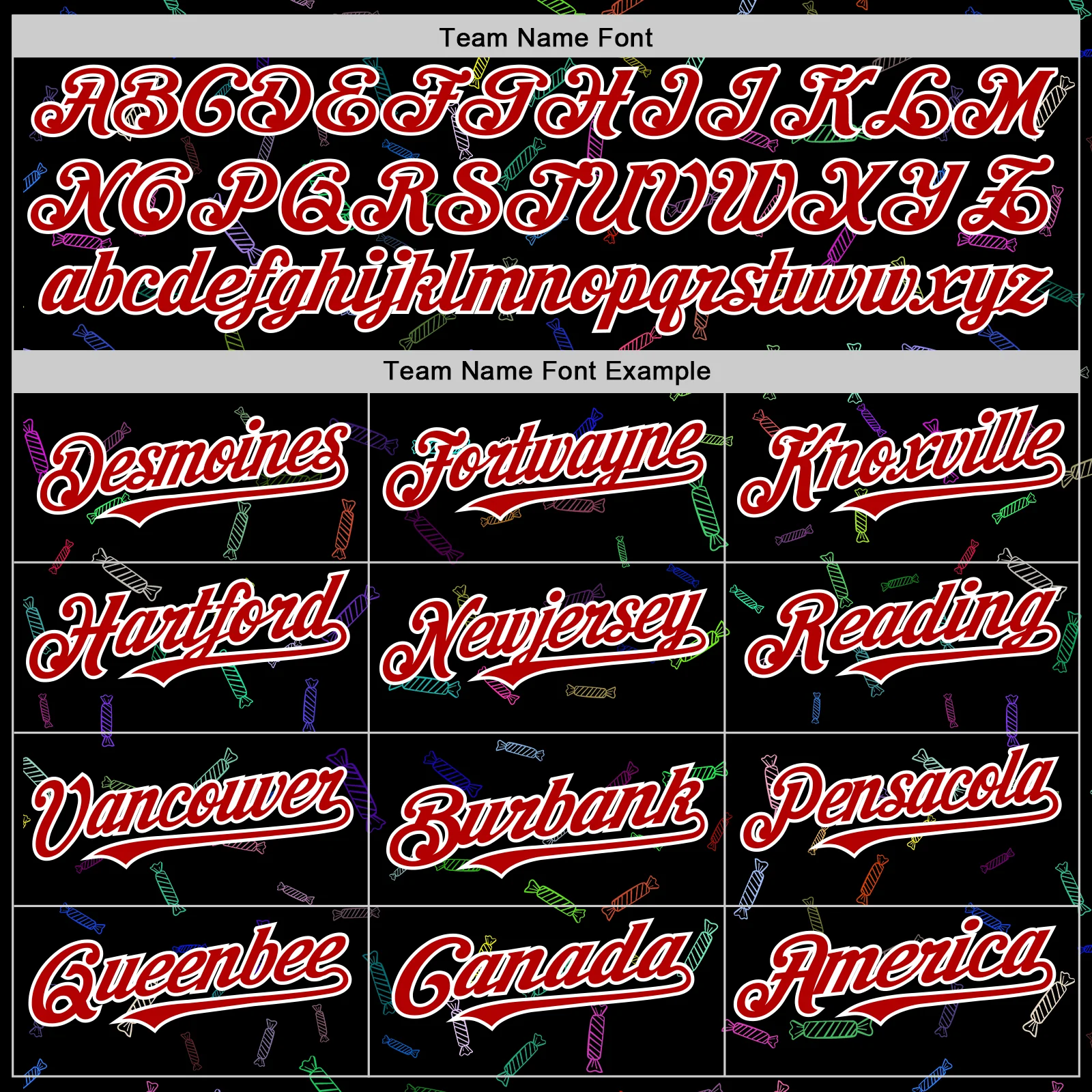 Custom Black Red-White Foodie Candy Sweets Authentic Baseball Jersey - Image 4