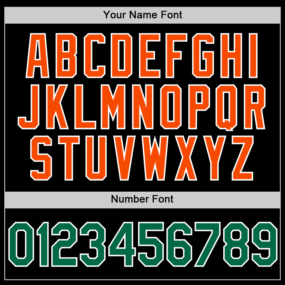 Custom Black Kelly Green-Orange Authentic Throwback Basketball Jersey - Image 4