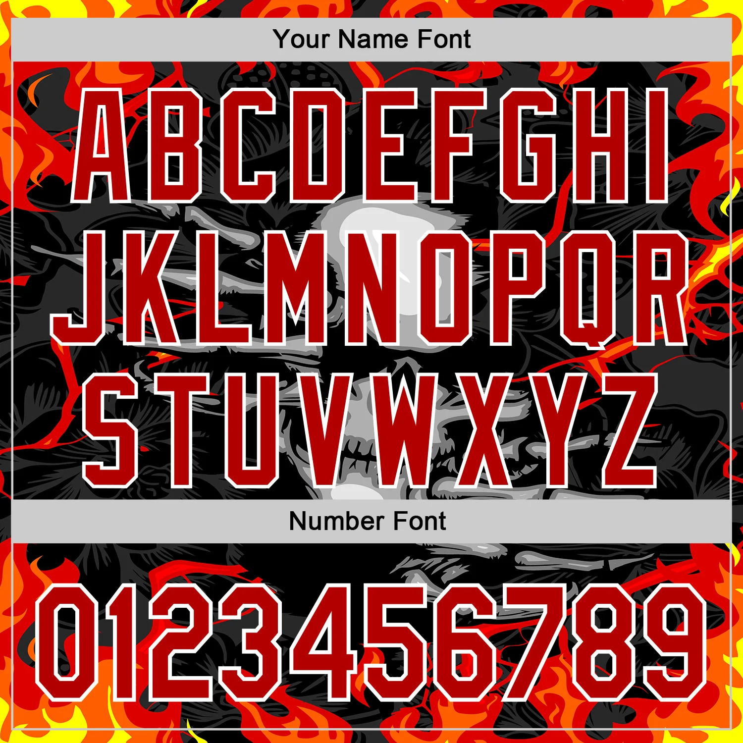 Custom Black Red-White 3D Pattern Design Burner Costumes Hellfire Skull Authentic Baseball Jersey - Image 5