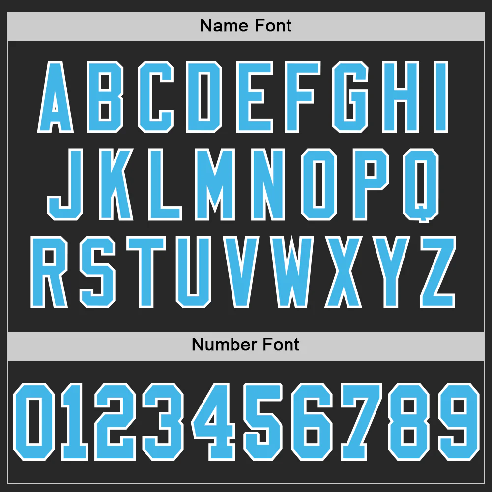 Custom Black Sky Blue-White Mesh Authentic Football Jersey - Image 4