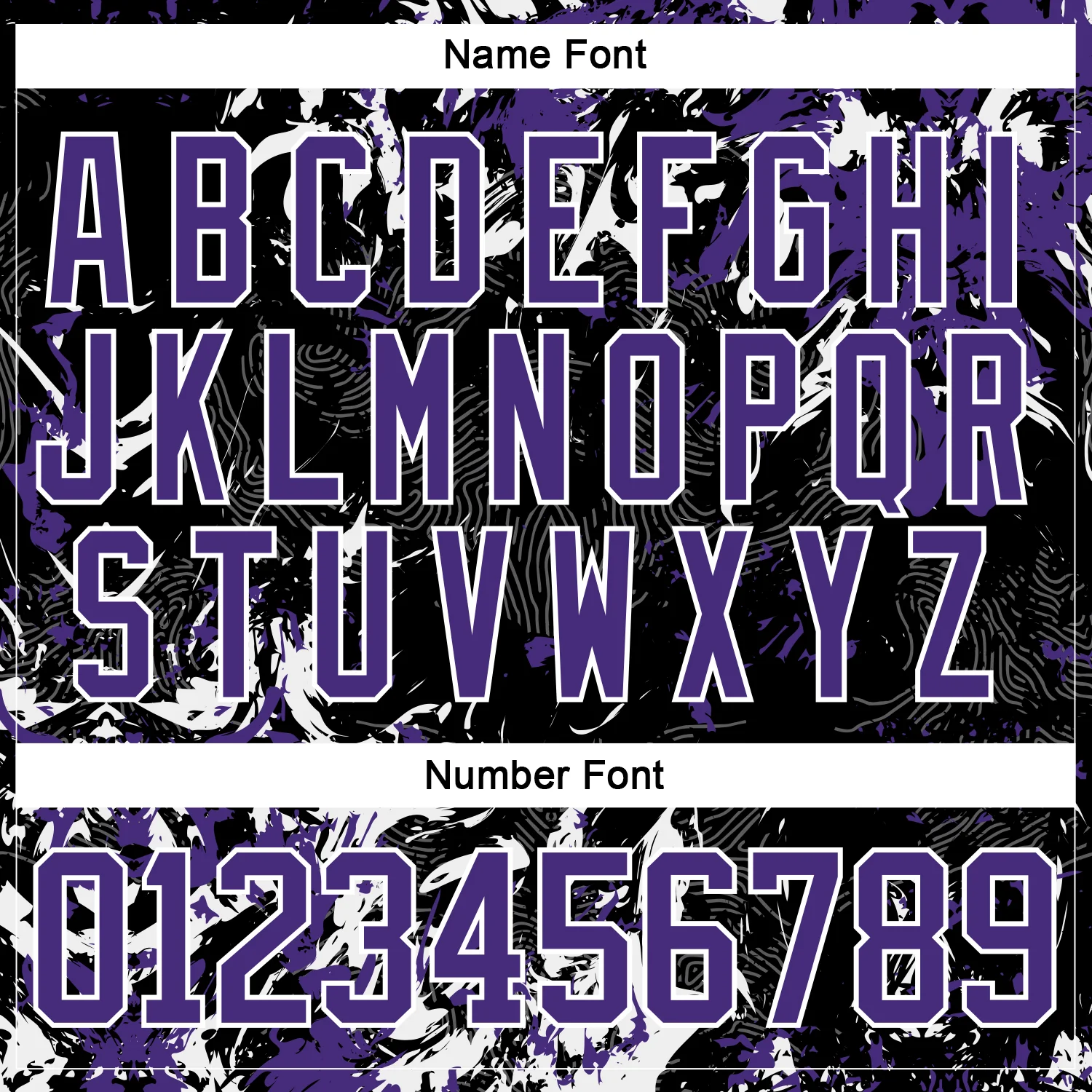 Custom Black Purple-White 3D Fluid Art Splash Hockey Lace Neck Jersey - Image 5