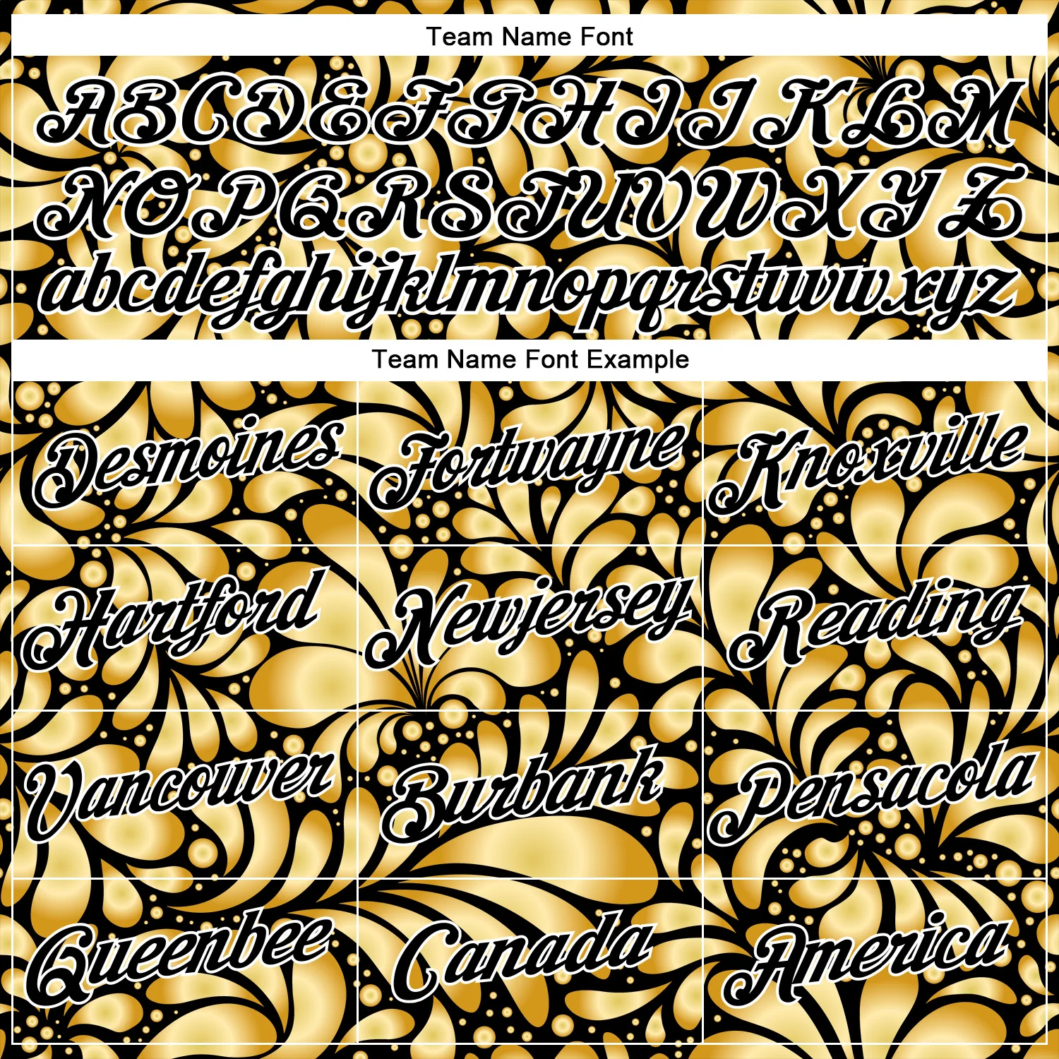 Custom Stitched Black White 3D Pattern Design Golden Subtle Floral Sports Pullover Sweatshirt Hoodie - Image 3