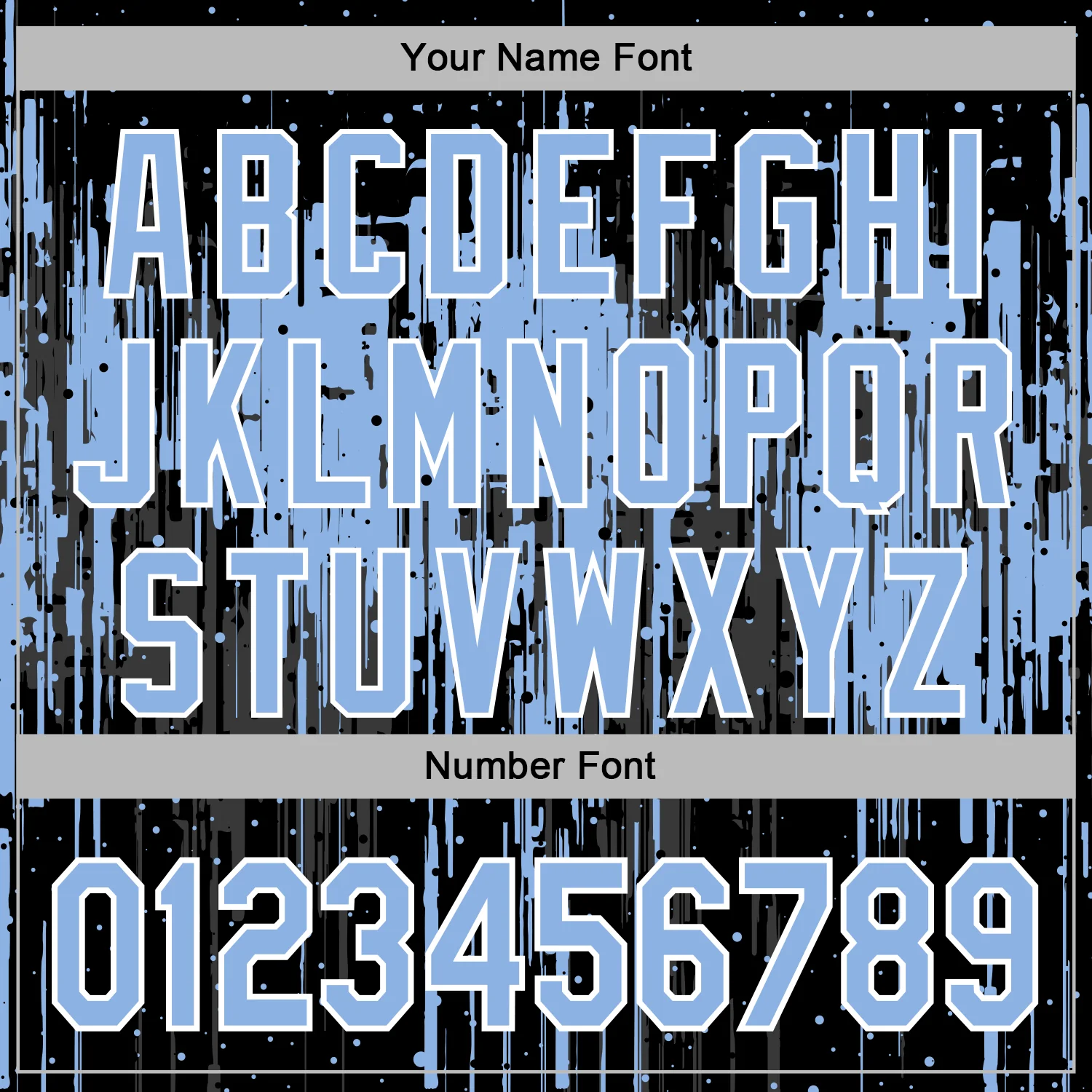 Custom Stitched Black Light Blue-White Dripping Splatter Sports Pullover Sweatshirt Hoodie - Image 6