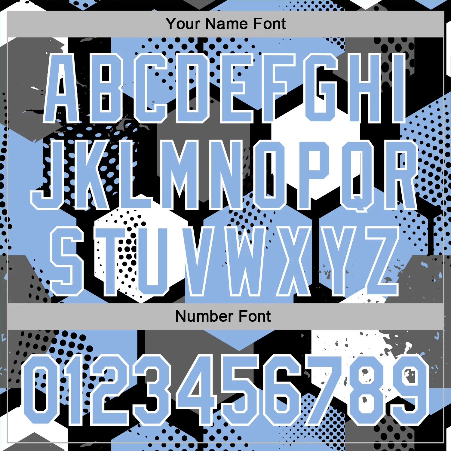 Custom Stitched Black Light Blue-White Geometric Shape Pattern Sports Pullover Sweatshirt Hoodie - Image 6