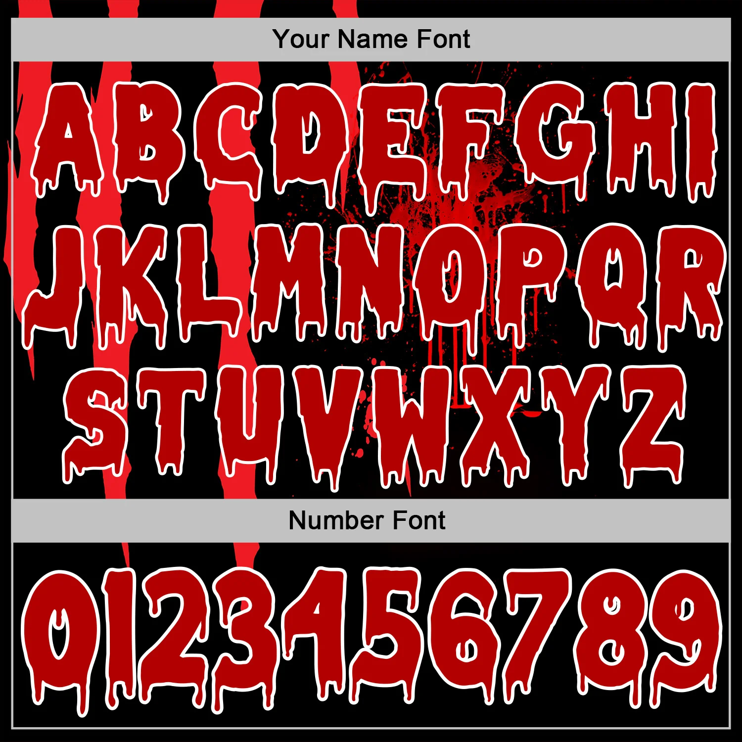 Custom Black Red-White 3D Halloween Creepy Blood Horror Sports Pullover Sweatshirt Hoodie - Image 4