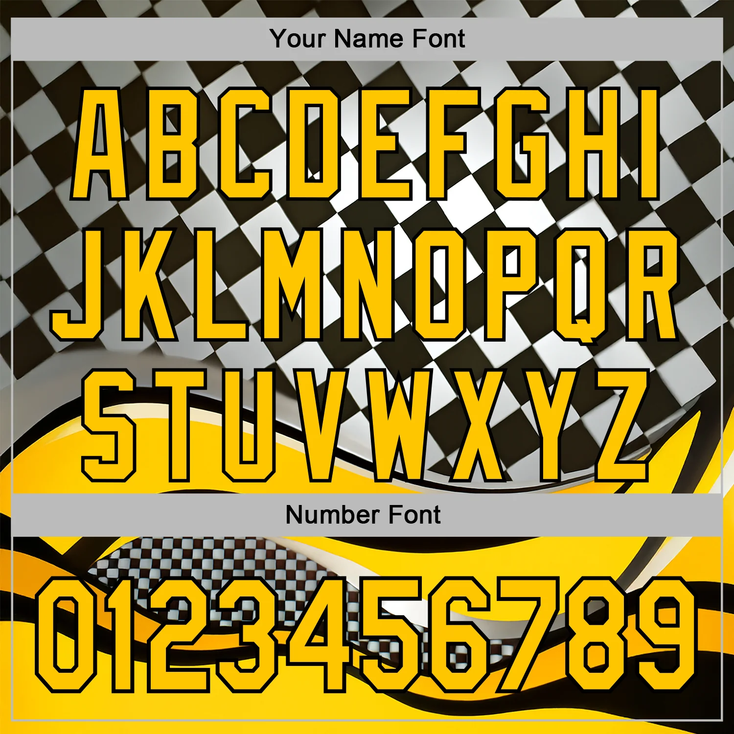 Custom Black Yellow-White 3D Pattern Design Formula Auto Car Racing Motorsport Sports Pullover Sweatshirt Hoodie - Image 4