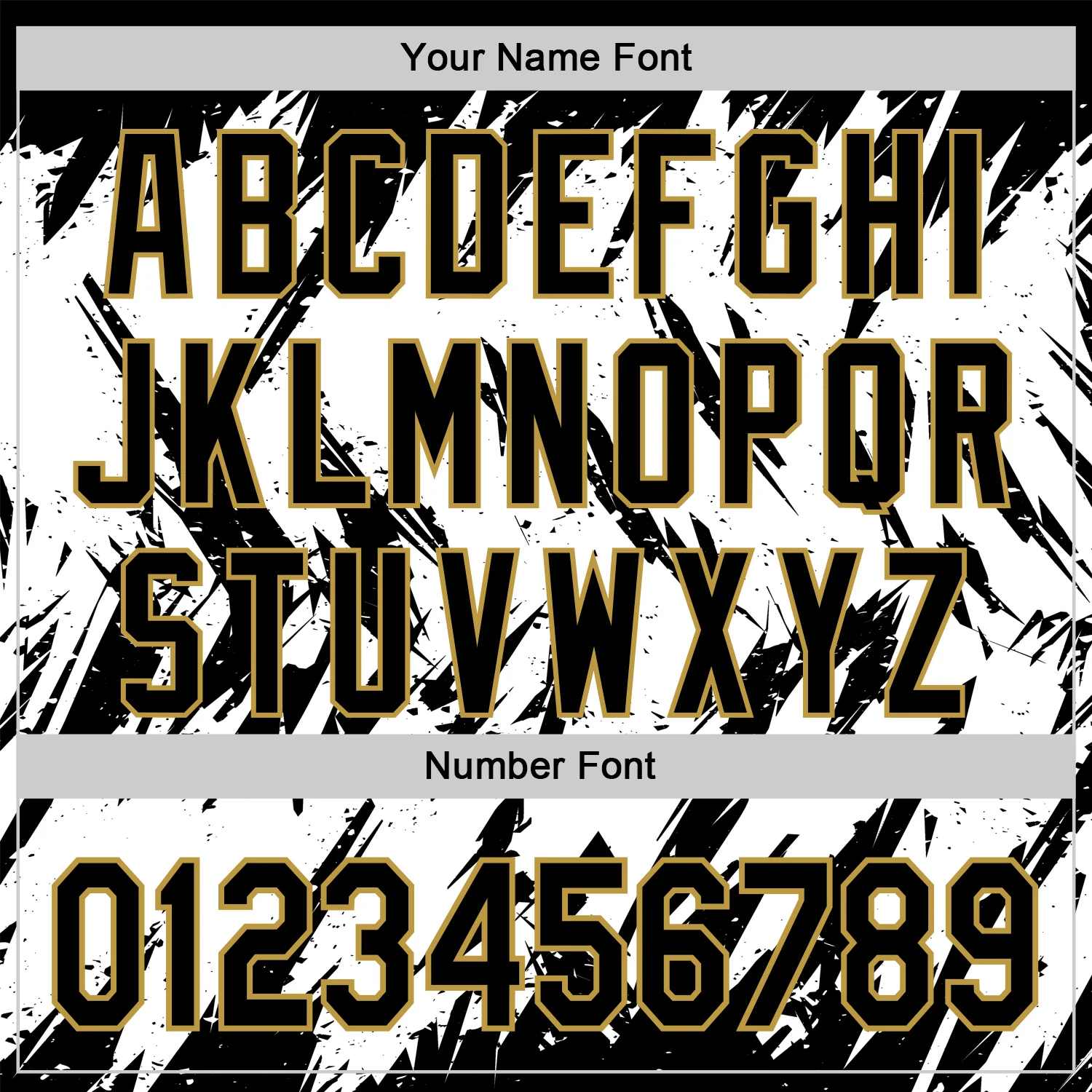 Custom Black White-Old Gold Abstract Sharp Shape Fragment Pattern Bomber Full-Snap Varsity Letterman Hoodie Jacket - Image 6