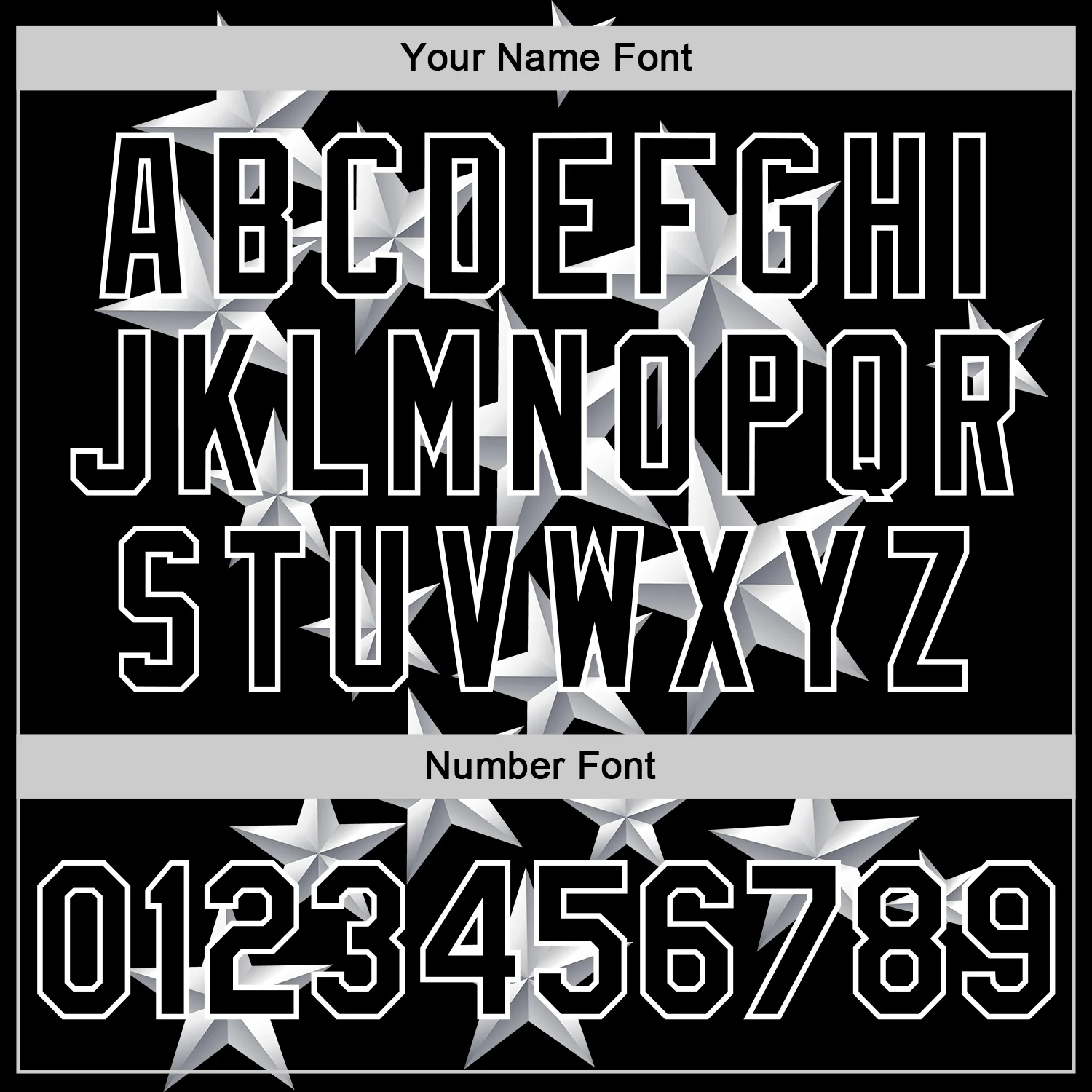 Custom Black White Y2K Stars Bomber Full-Snap Varsity Letterman Jacket - Image 6