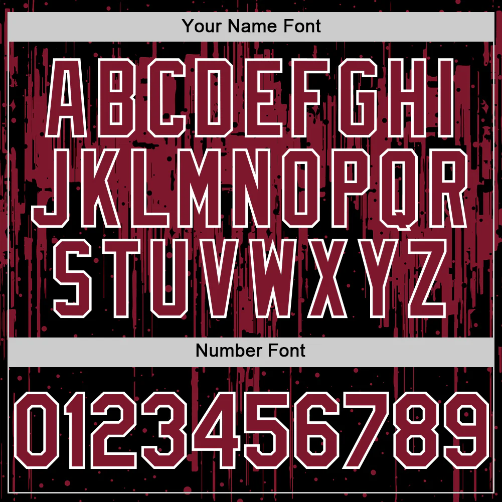 Custom Black Crimson-White Dripping Splatter Bomber Full-Snap Varsity Letterman Hoodie Jacket - Image 6