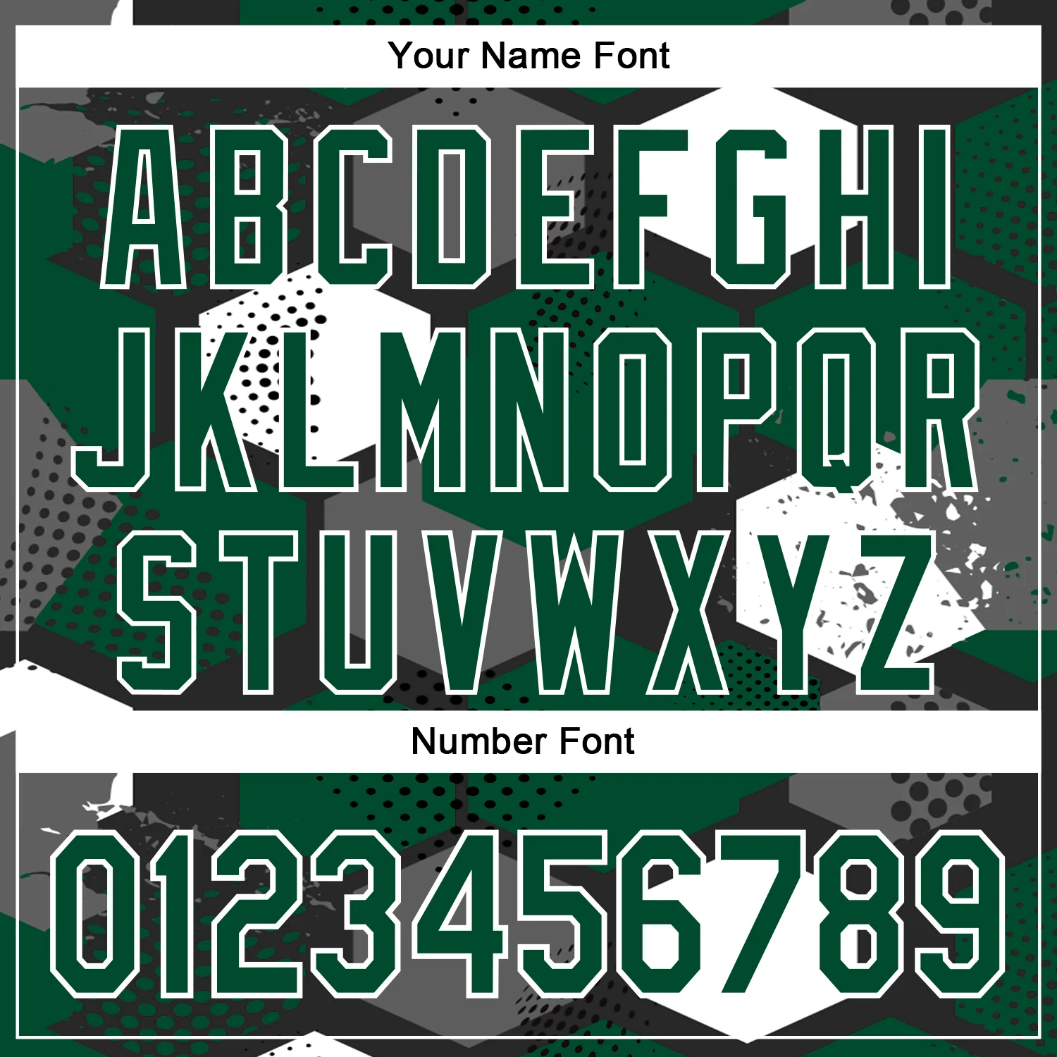 Custom Black Kelly Green-White Geometric Shape Bomber Full-Snap Varsity Letterman Hoodie Jacket - Image 6