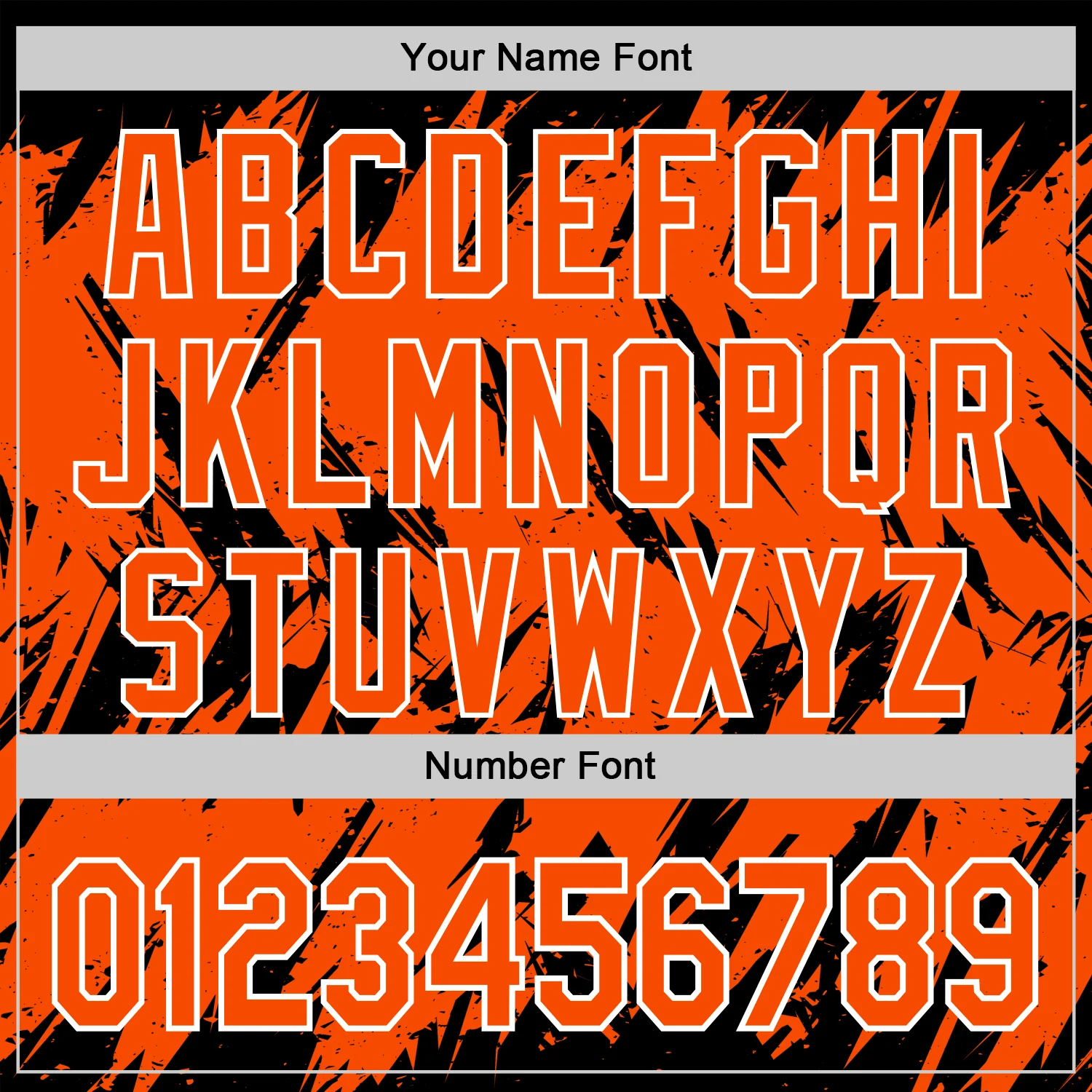 Custom Black Orange-White Abstract Sharp Shape Fragment Pattern Bomber Full-Snap Varsity Letterman Hoodie Jacket - Image 6