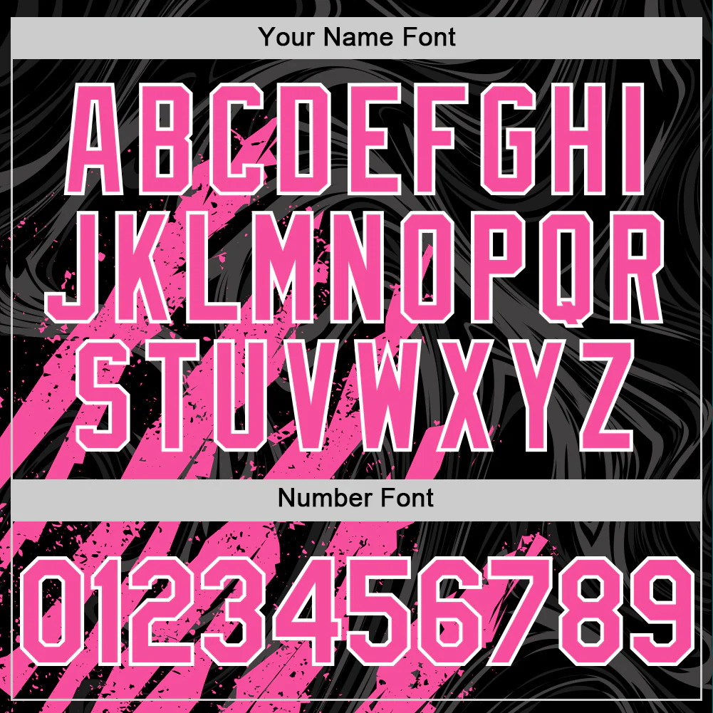 Custom Black Pink-White Splash Bomber Full-Snap Varsity Letterman Hoodie Jacket - Image 6