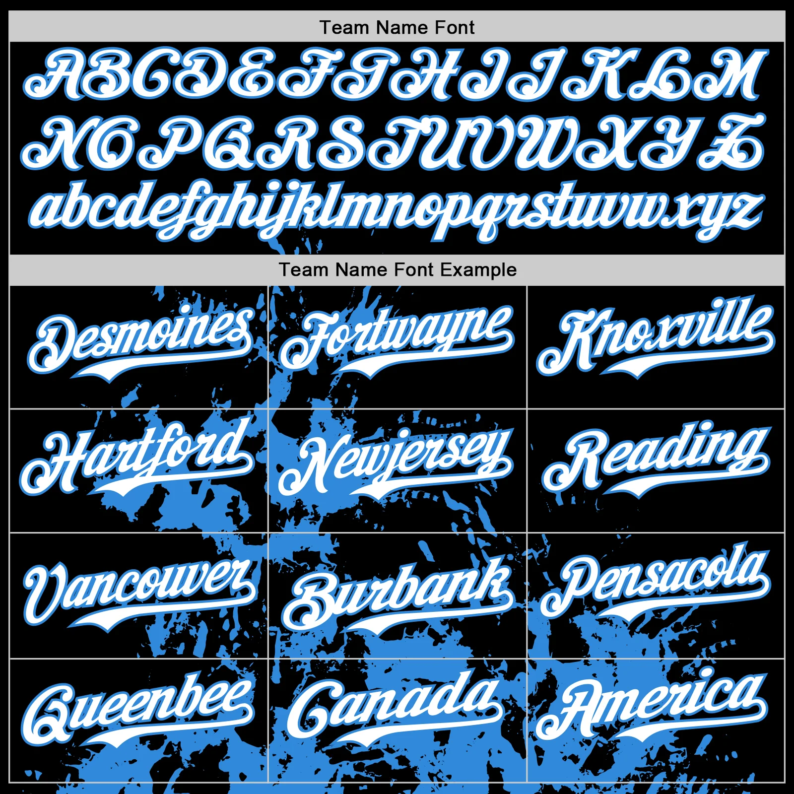 Custom Black Powder Blue-White Splash Art 3D Pattern Design Bomber Full-Snap Varsity Letterman Hoodie Jacket - Image 5