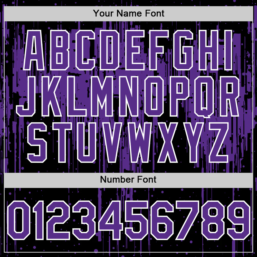 Custom Black Purple-White Dripping Splatter Bomber Full-Snap Varsity Letterman Hoodie Jacket - Image 6