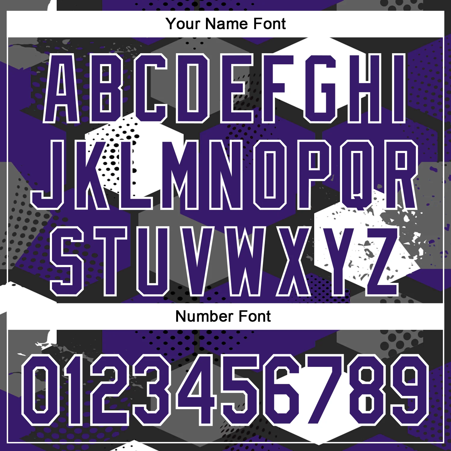 Custom Black Purple-White Geometric Shape Bomber Full-Snap Varsity Letterman Hoodie Jacket - Image 6