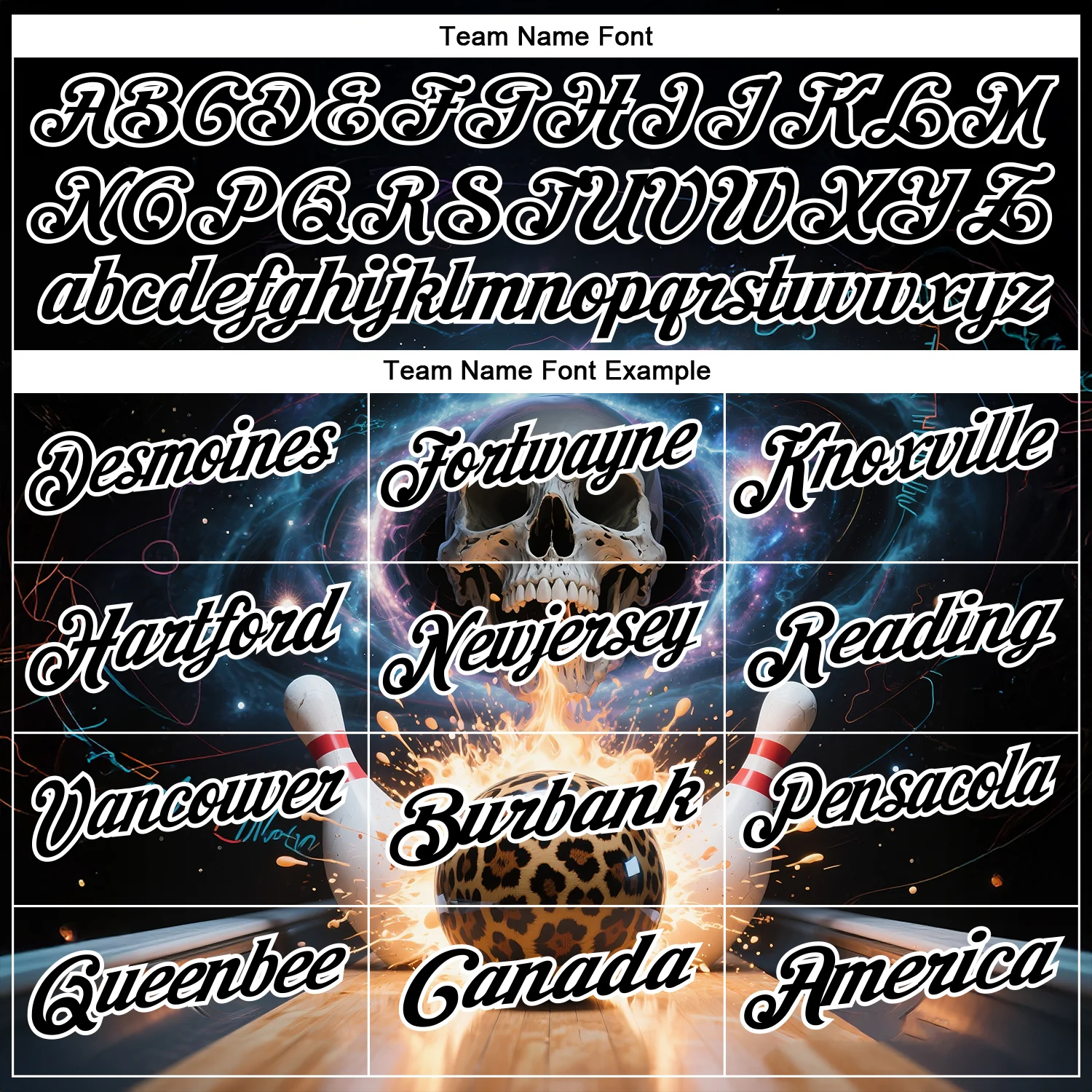 Custom Black White 3D Galaxy Splash Leopard Print Skull Bowling Performance Polo Shirt - Image 4