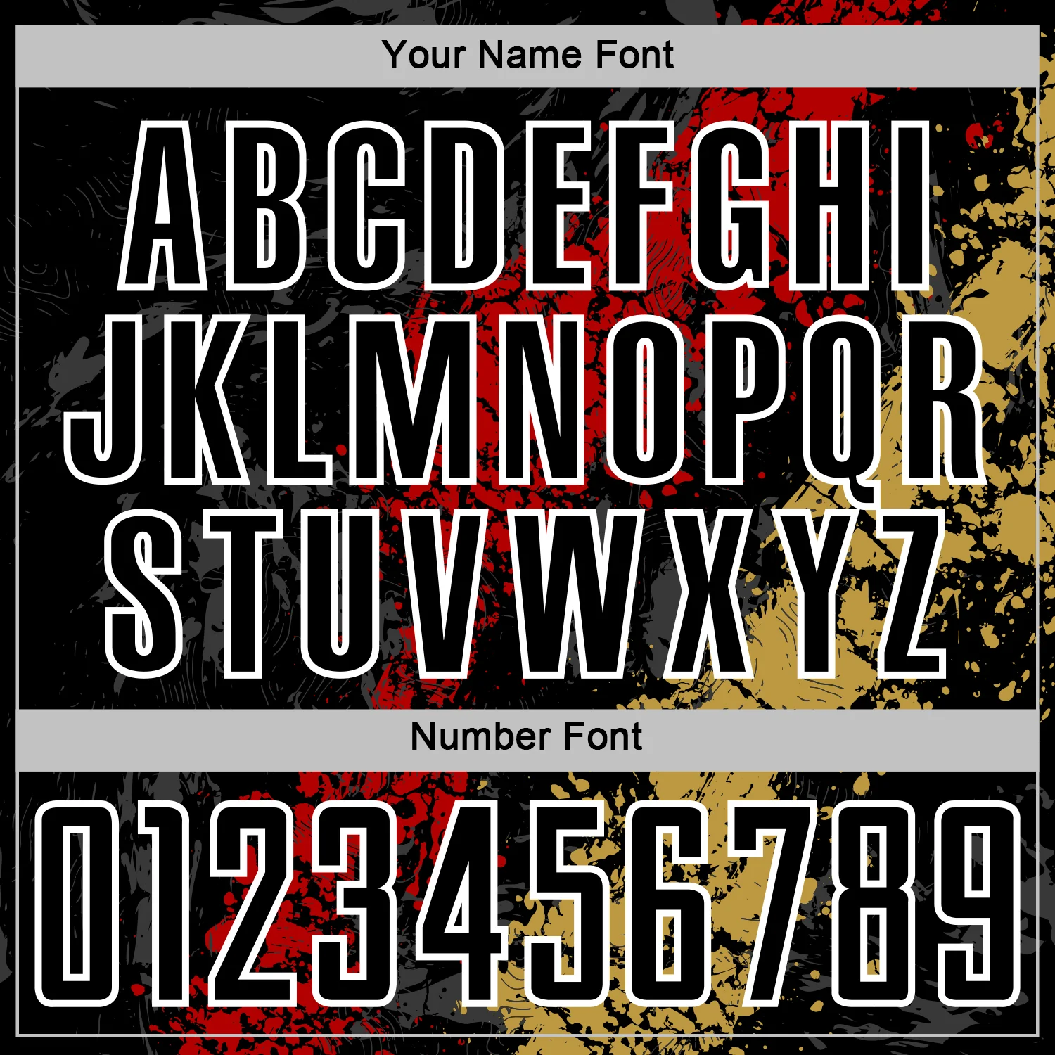 Custom Black White Red-Old Gold Dripping Splatter Cracked Texture Sublimation Soccer Uniform Jersey - Image 6