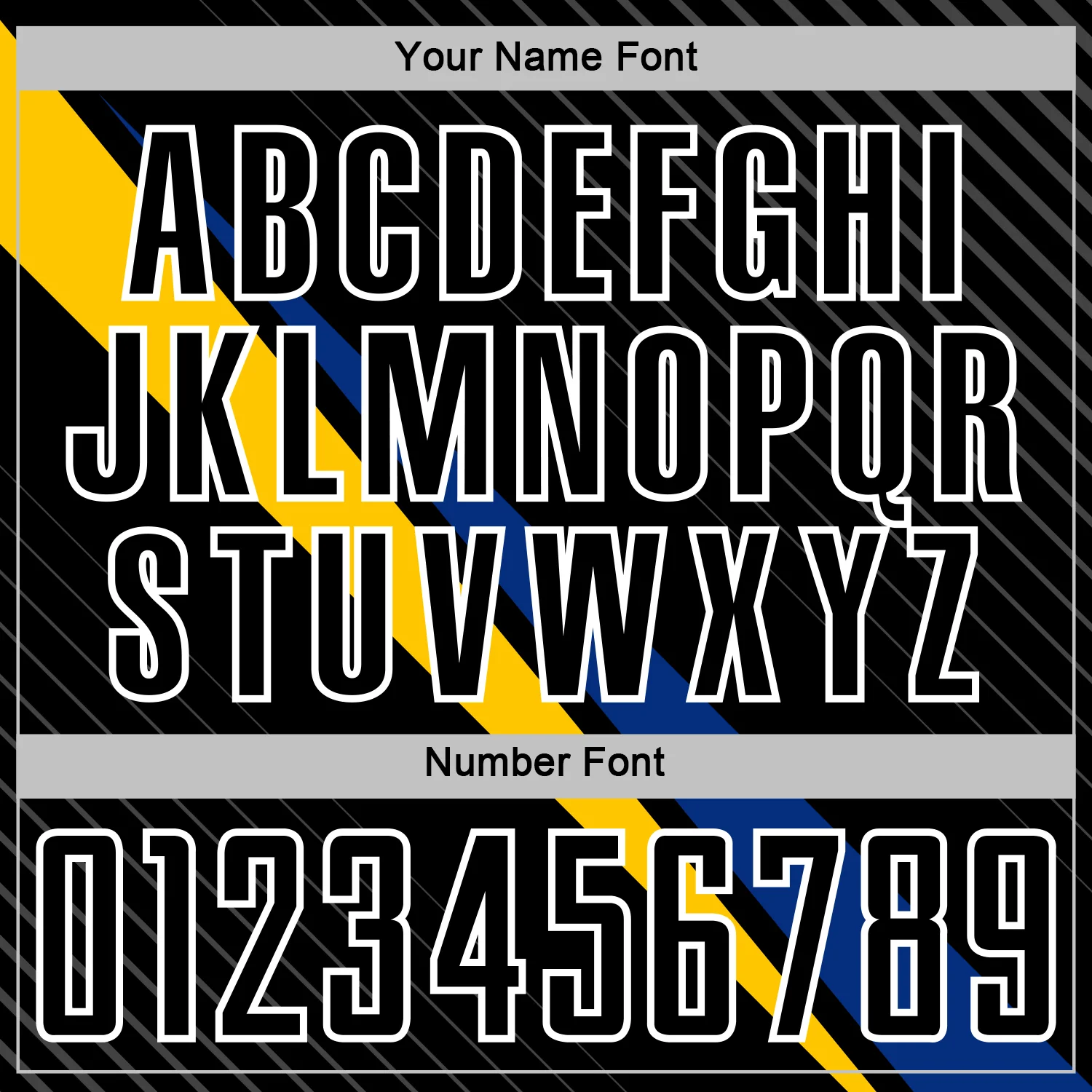 Custom Black White Royal-Yellow Diagonal Stripes Sports Sublimation Soccer Uniform Jersey - Image 6