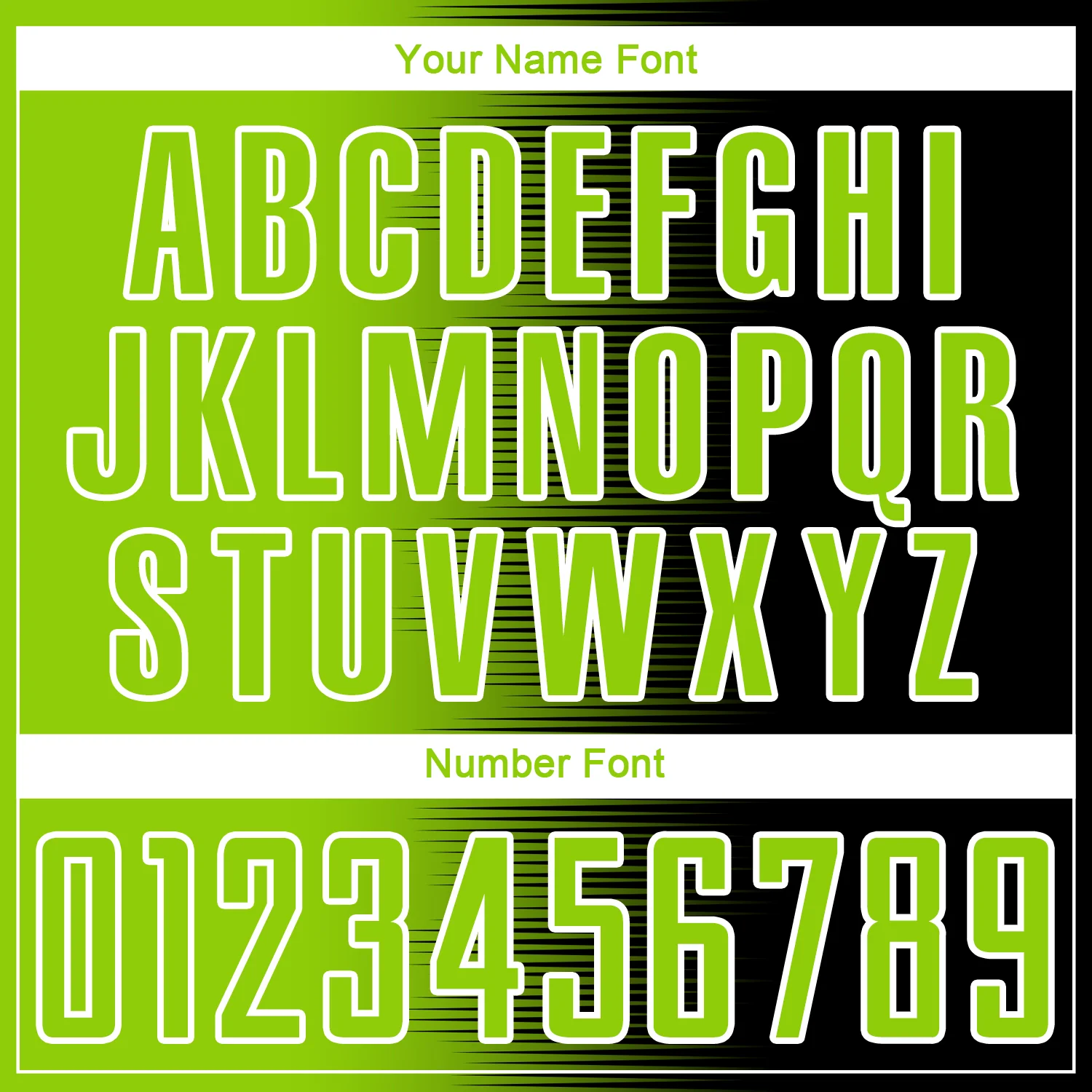 Custom Black Neon Green-White Gradient Line Sublimation Soccer Uniform Jersey - Image 6