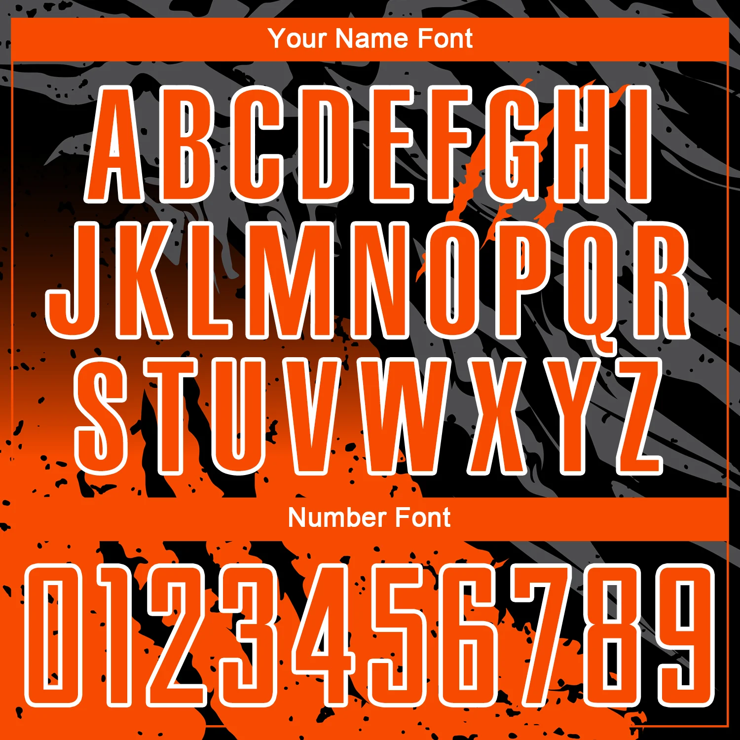 Custom Black Orange-White Gradient Scratch Splash Sublimation Soccer Uniform Jersey - Image 6