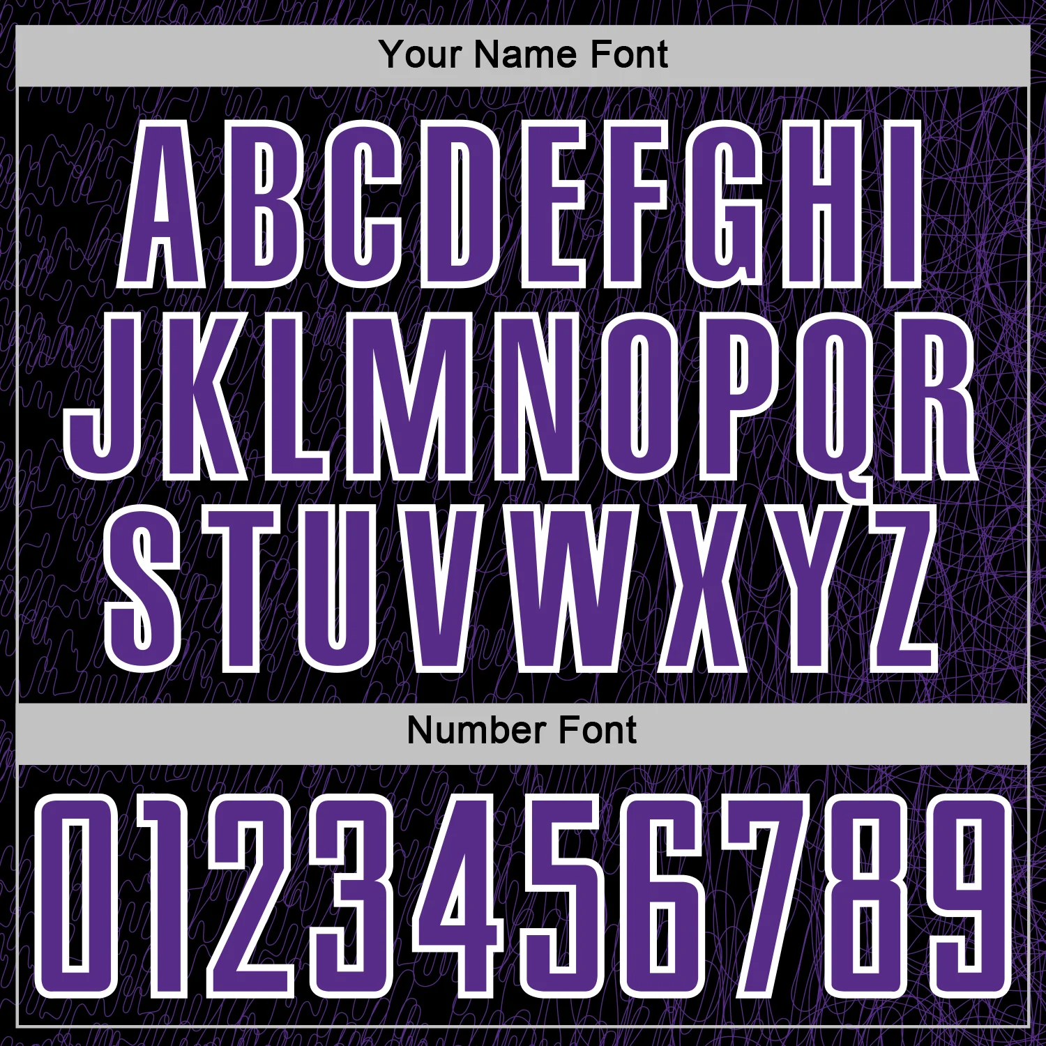 Custom Black Purple-White Abstract Scribble Curve Line Pattern Sports Sublimation Soccer Uniform Jersey - Image 6