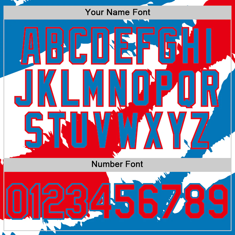 Custom Blue Fire Red-White 3D Panama Panamanian Flag Authentic Baseball Jersey - Image 5