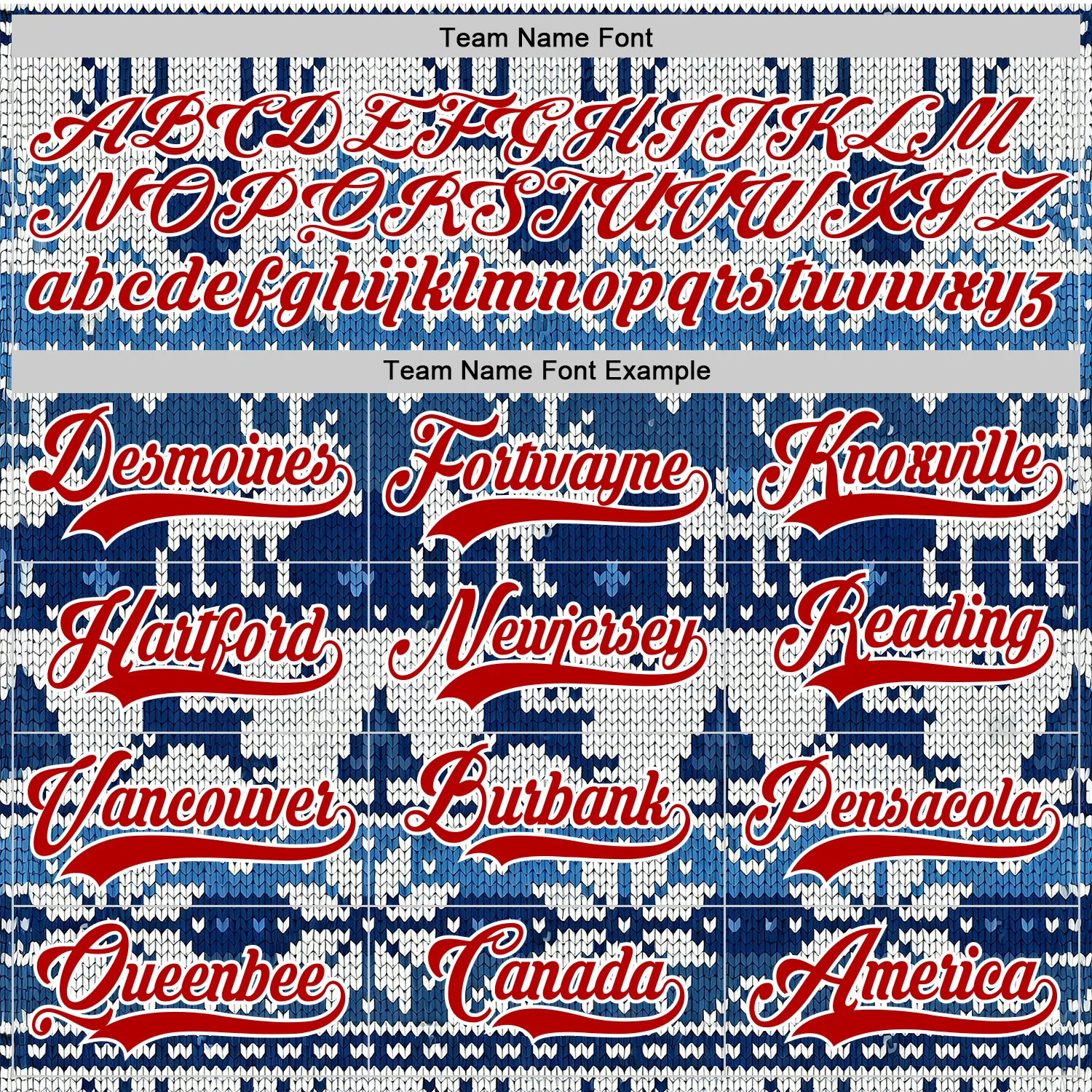 Custom Blue Red-White 3D Christmas Ugly Sweater Hockey Lace Neck Jersey - Image 4