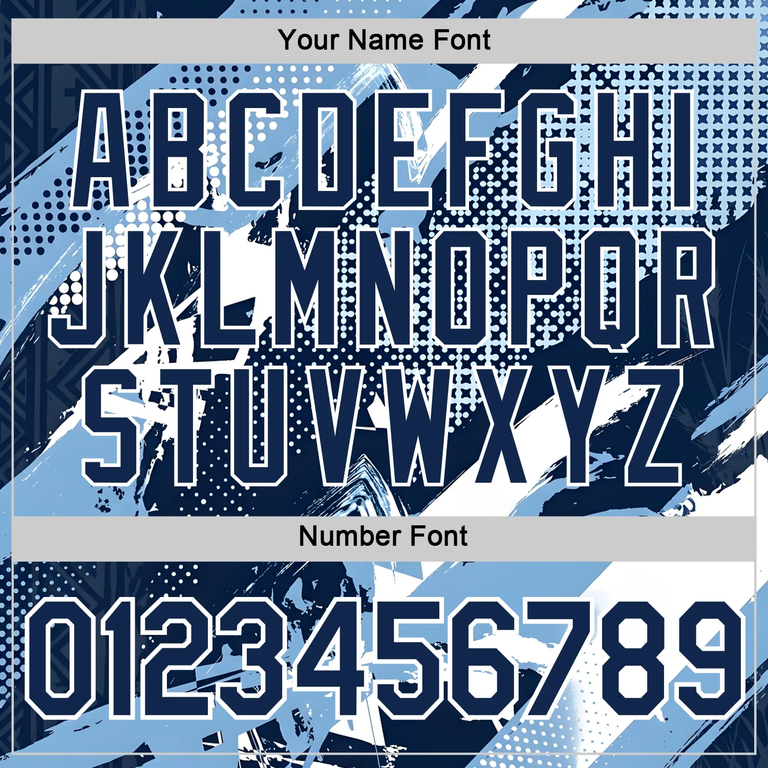 Custom Blue White Argentina Abstract Soccer Jersey Performance T-Shirt - Image 4