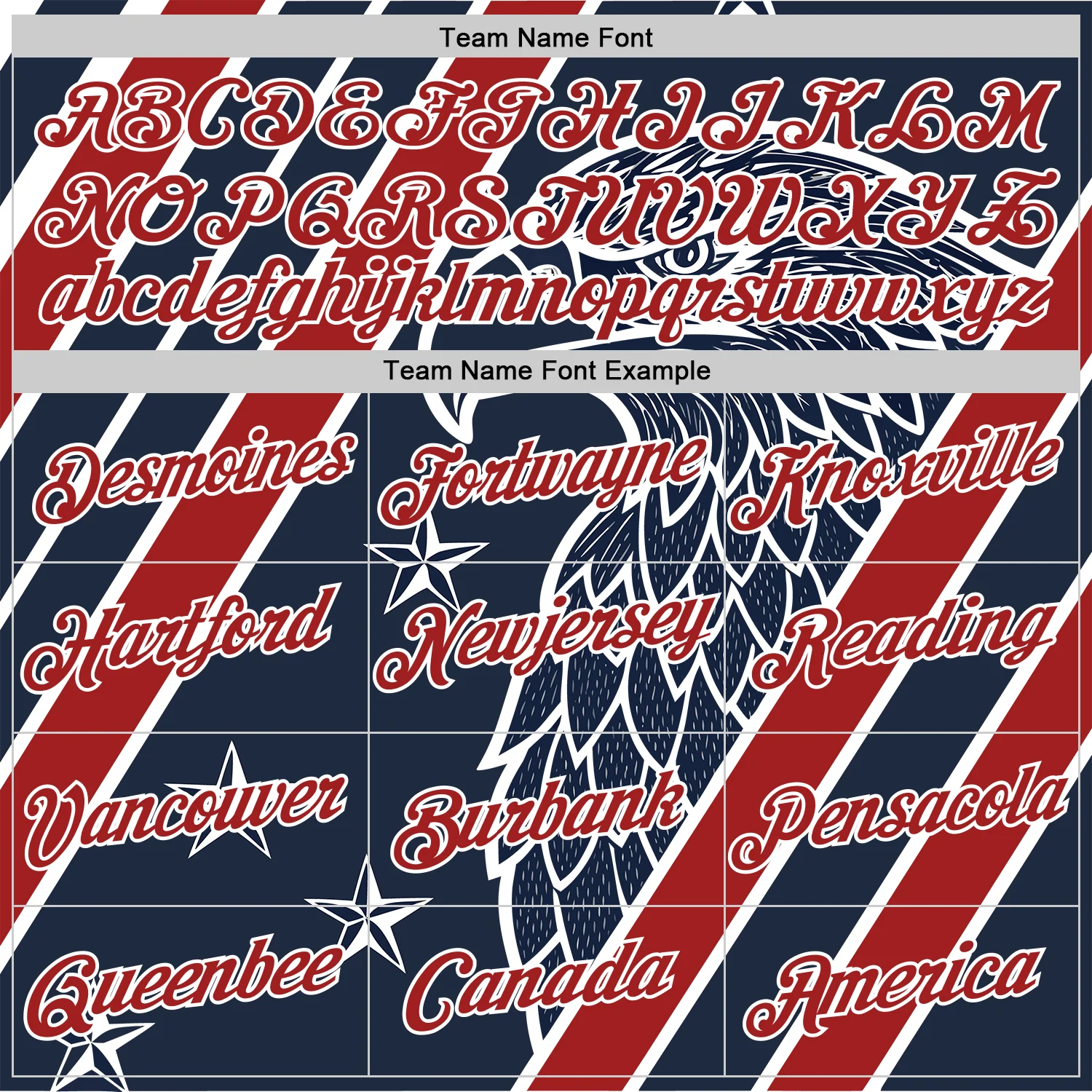 Custom Blue Red-White USA Flag Eagle And Star Soccer Jersey Performance T-Shirt - Image 3