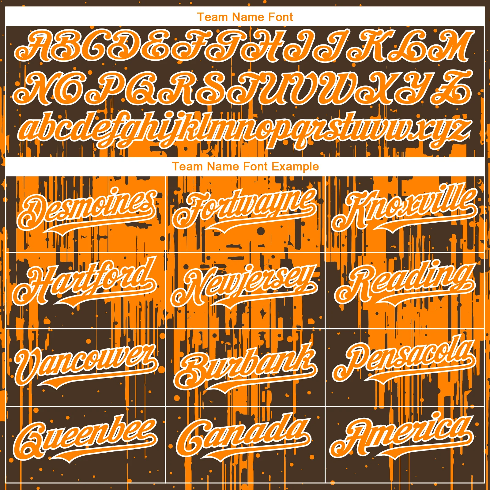 Custom Brown Bay Orange-White Dripping Splatter Paint Authentic Baseball Jersey - Image 4